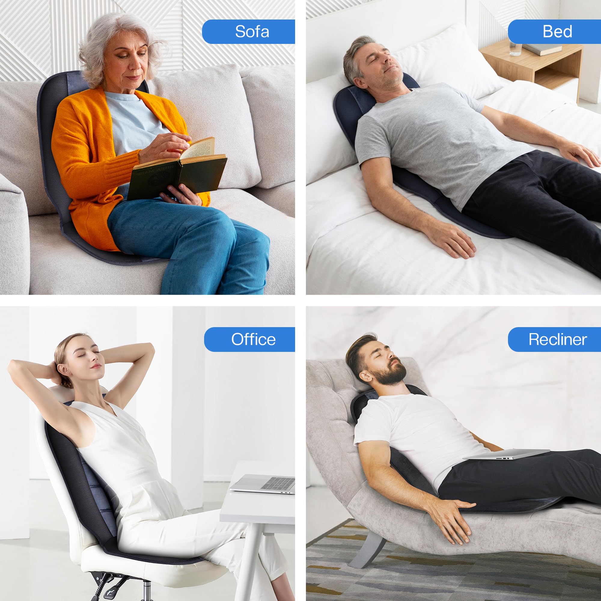 CILI Massage Chair Pad with Heat – Back Massager

