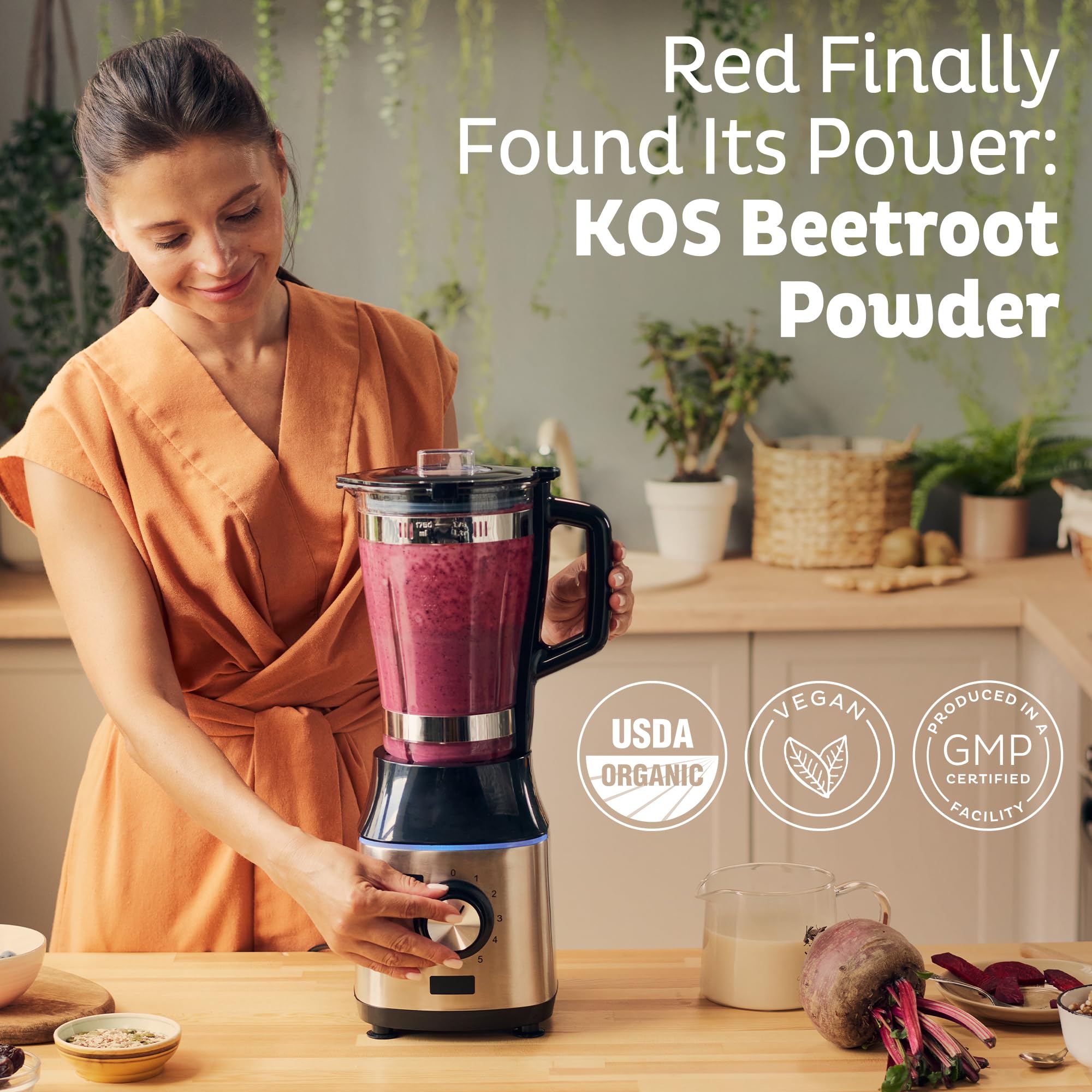 KOS Organic Beet Root Supplement - Nitric Oxide Support

