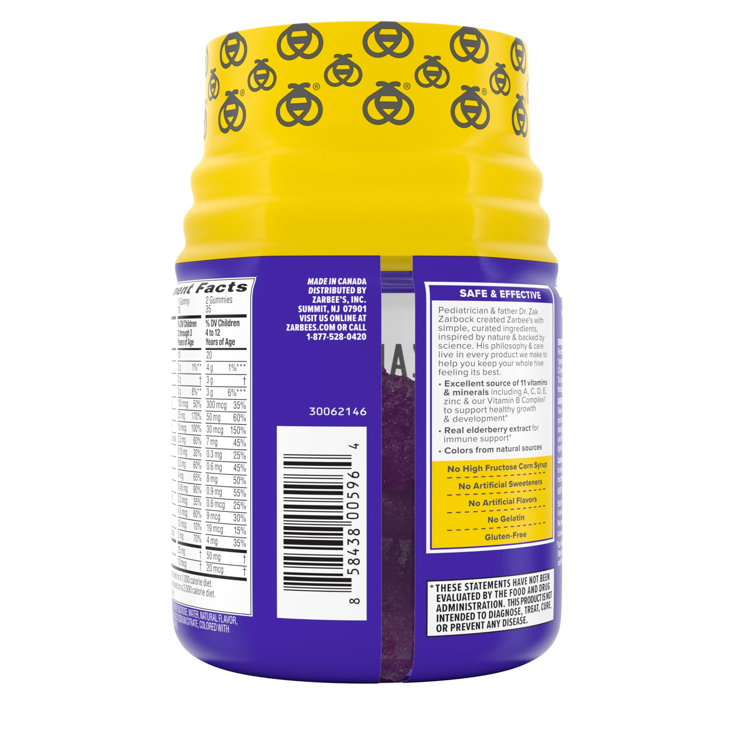 Zarbee's Complete Kids Multivitamin Gummies | Immune Support

