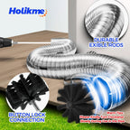 Holikme Dryer Vent Cleaner Kit 40 ft Drill Attachment

