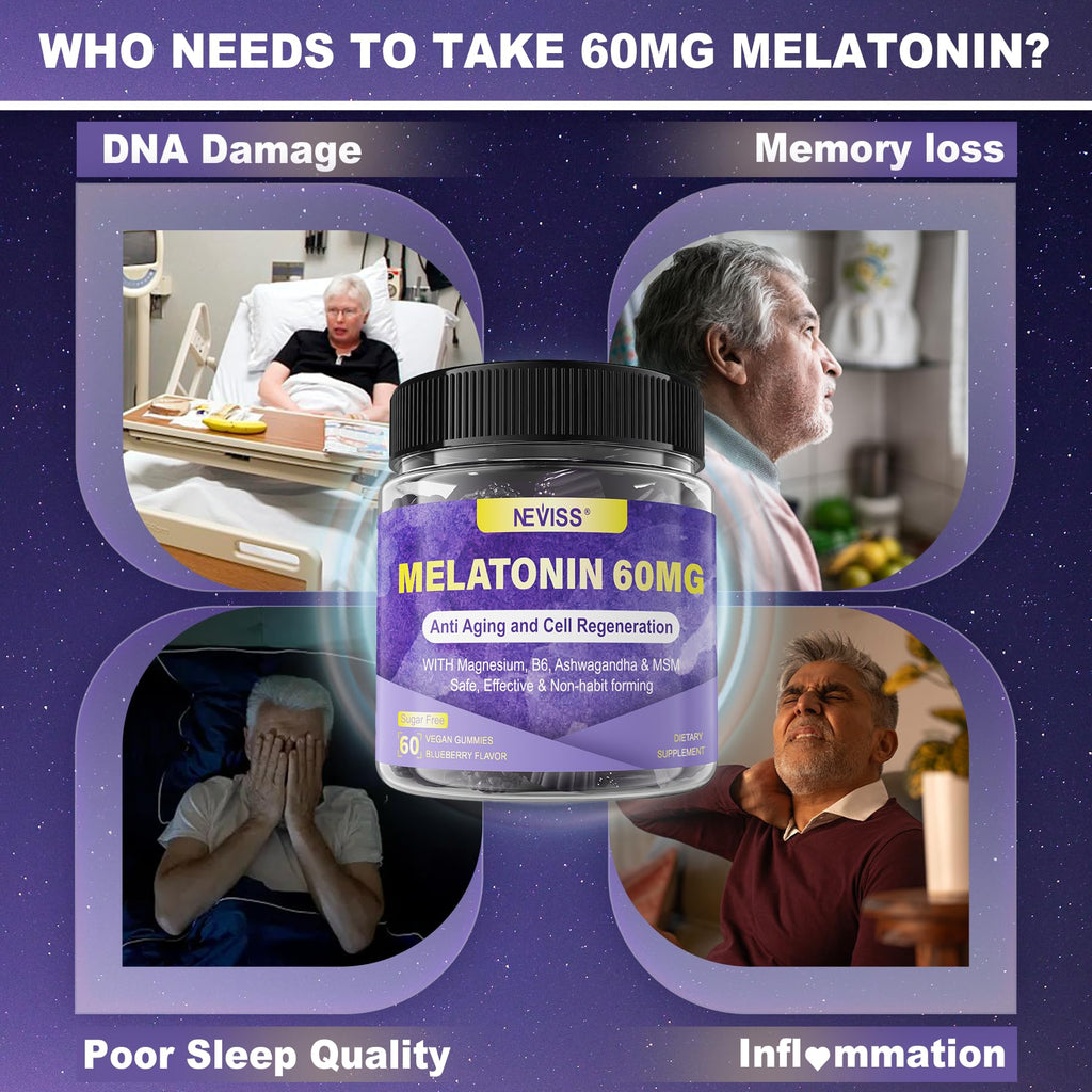 Melatonin Gummies for Adults - Antioxidant & Brain Support

