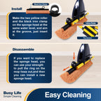 Yocada Sponge Mop for Tile Floor Cleaning | Honeycomb Sponge

