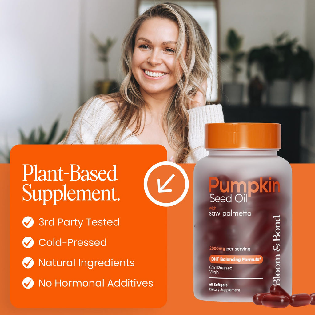 Pumpkin Seed Oil Softgels by Bloom & Bond for Hair & Scalp

