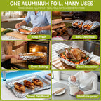 HKZJKJ Aluminum Foil Roll with Cutter | Food Safe

