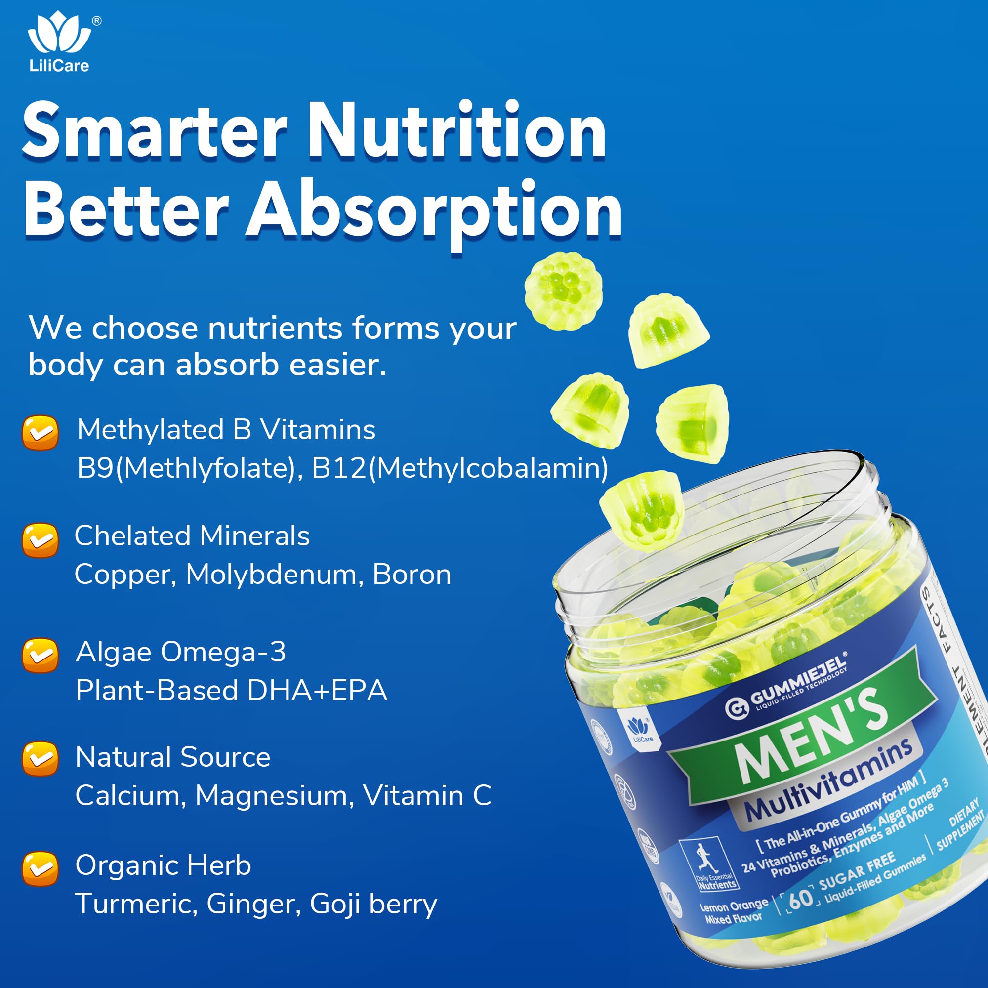 LILICARE Men's Multivitamin Gummies | Daily Support

