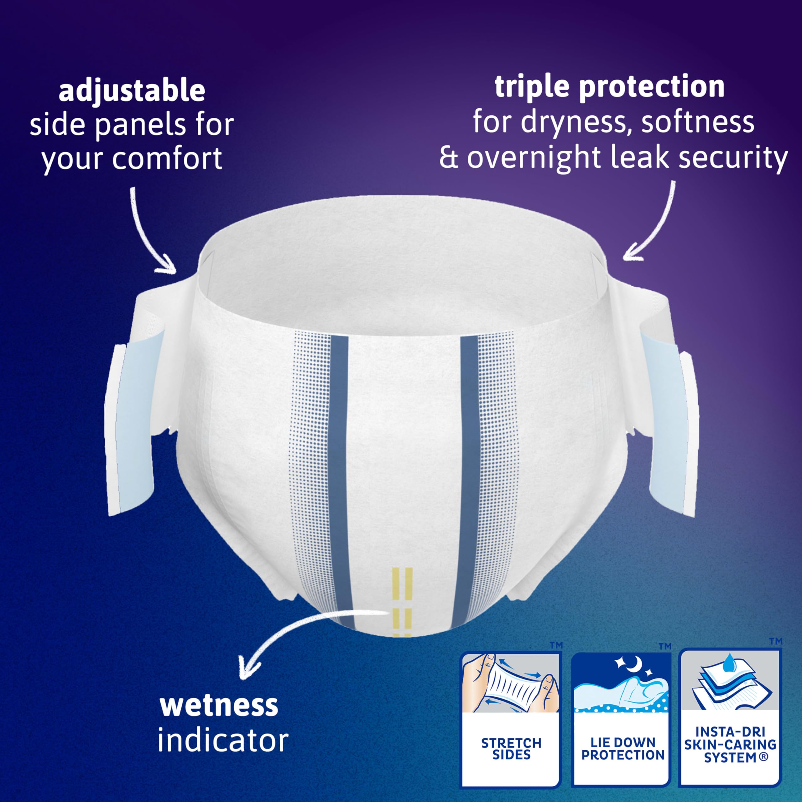 TENA ProSkin Overnight Stretch Brief Incontinence Diapers

