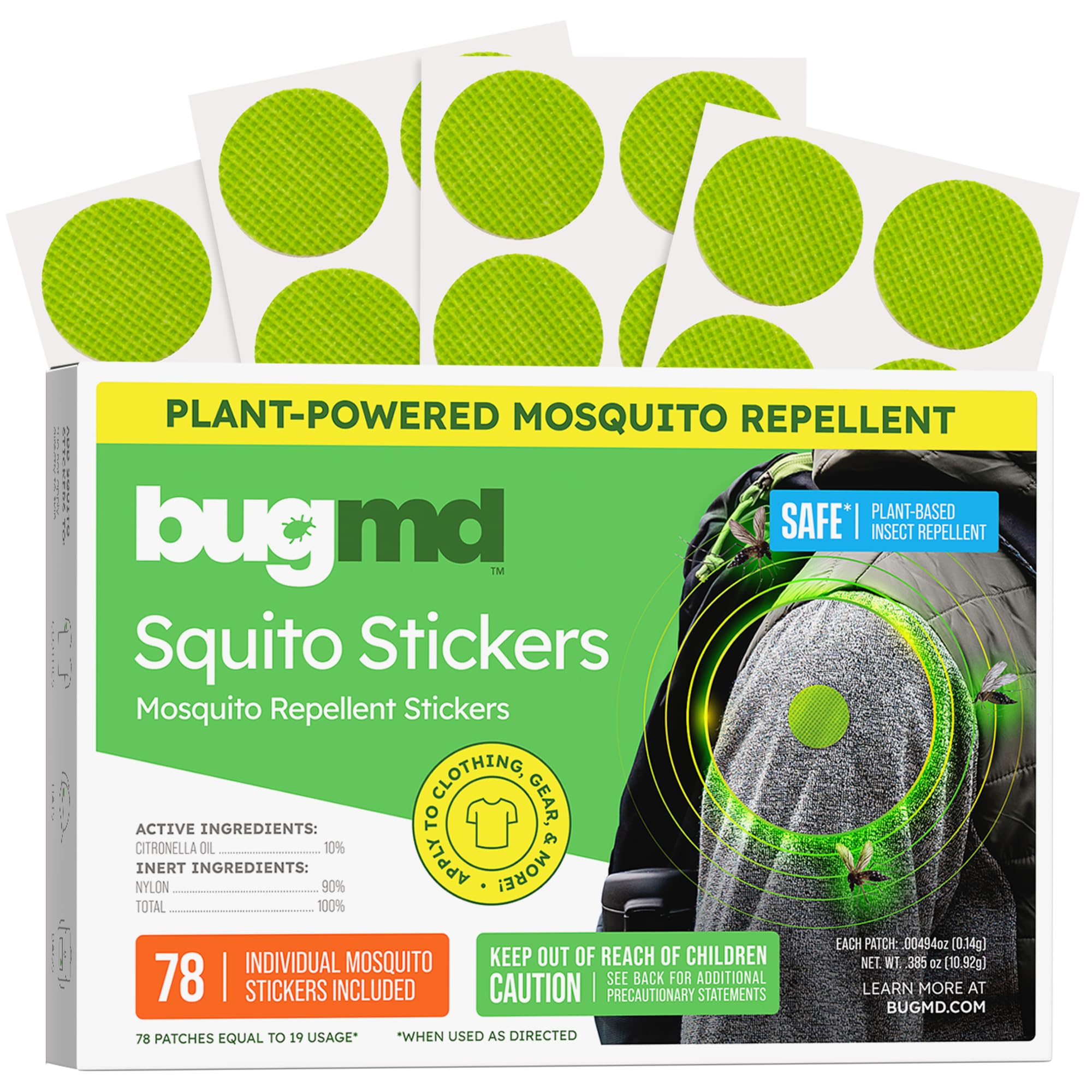BugMD Squito Stickers Mosquito Repellent Patches