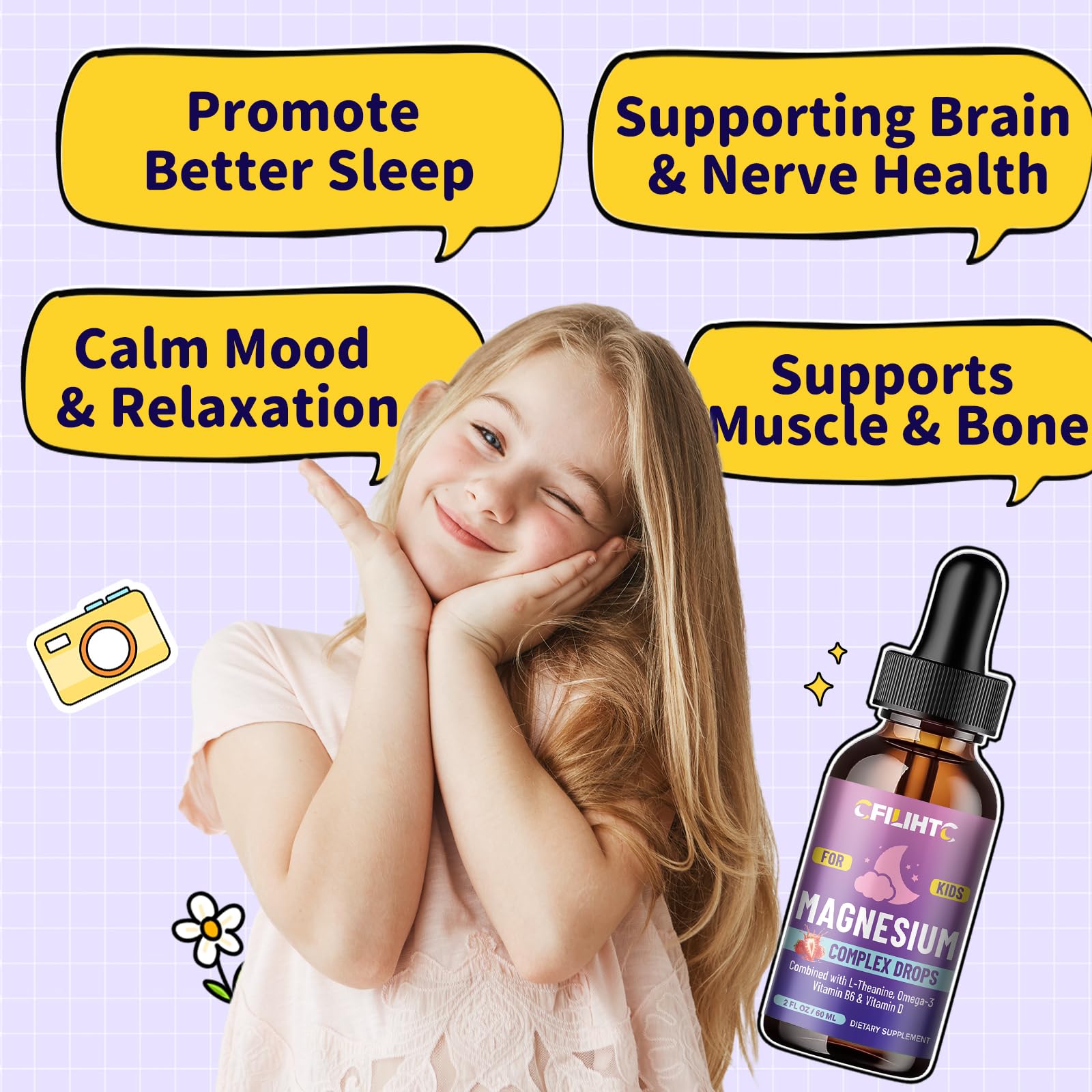 Kids Magnesium Glycinate Liquid Drops - CFILIHTC

