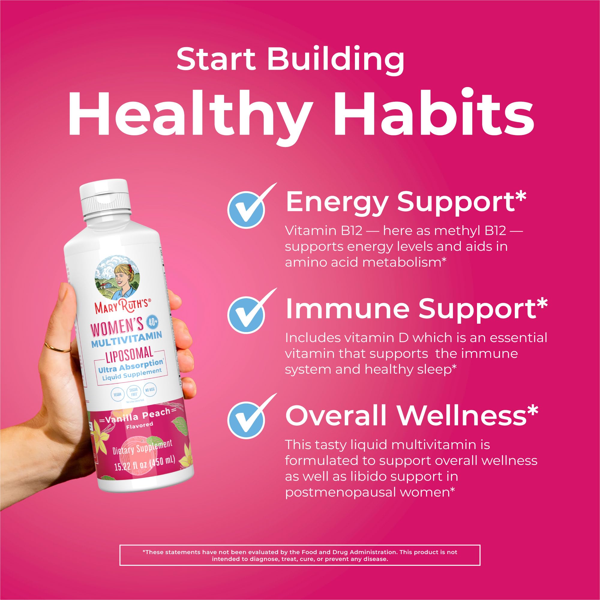 MARYRUTH'S Liposomal Multivitamin for Women – Immune Support

