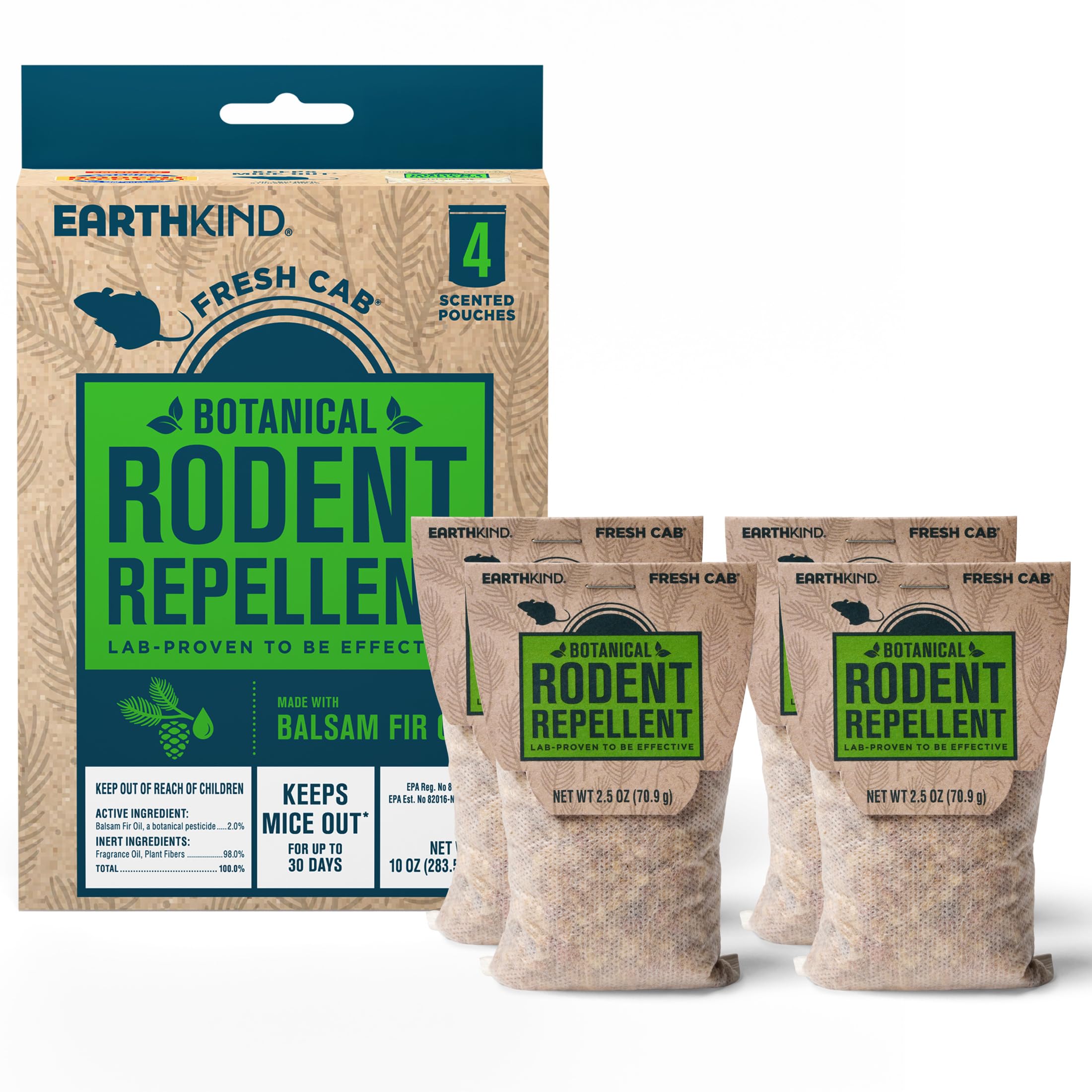 EarthKind Fresh Cab Rodent Repellent - Botanical Pest Control

