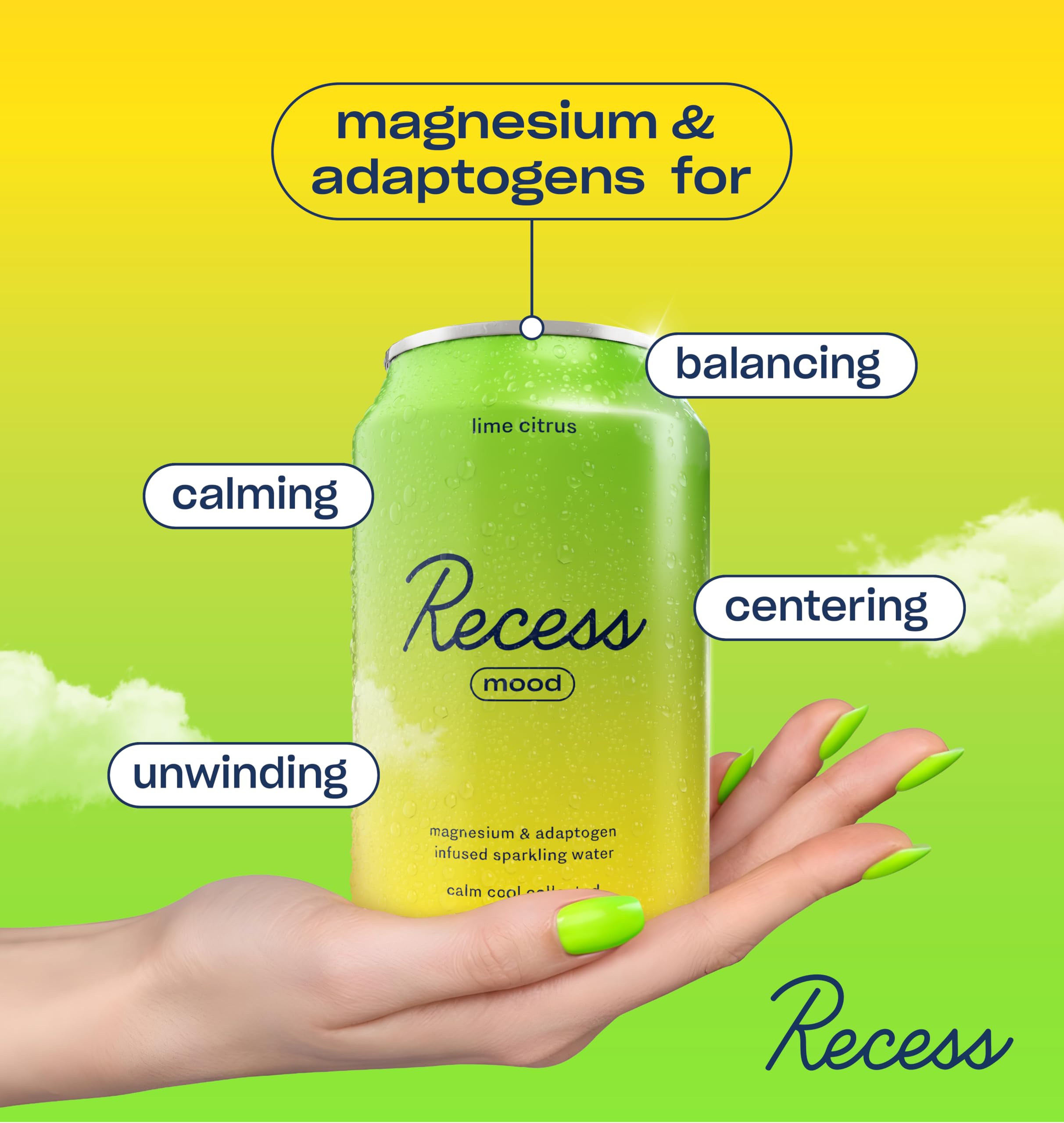 Recess Mood Magnesium & Adaptogen Drink Relaxation Beverage

