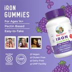 MaryRuth's Iron Gummies with Vitamin C | Vegan Iron Supplement

