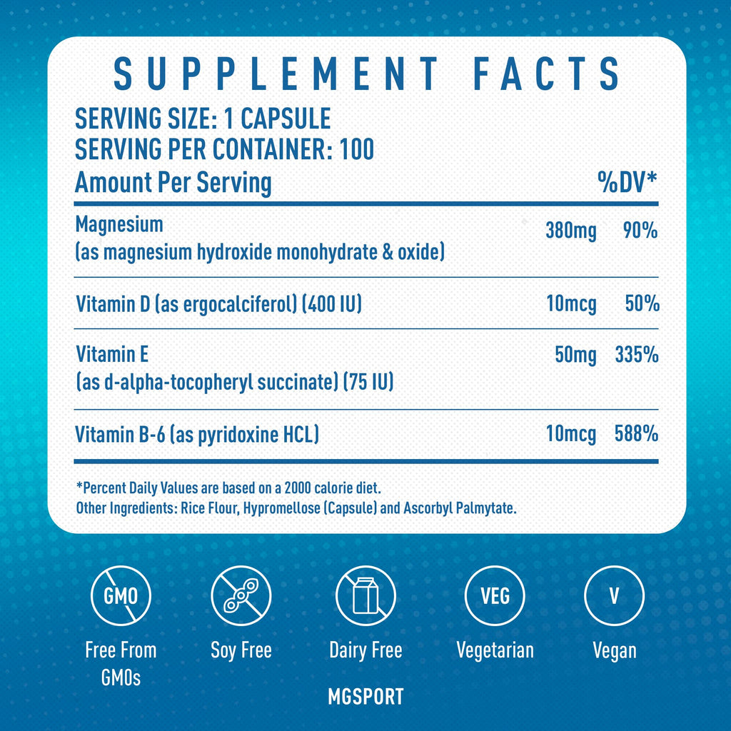 MgSport Magnesium Supplement for Muscle Support

