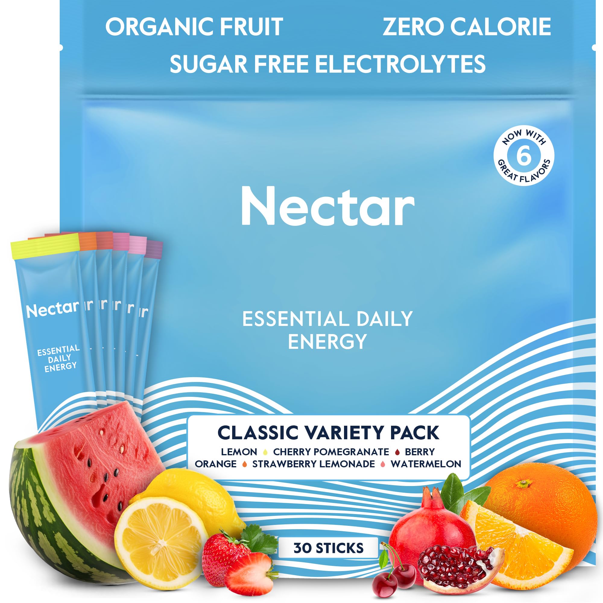 Nectar Organic Caffeine Energy Booster Powder with B12

