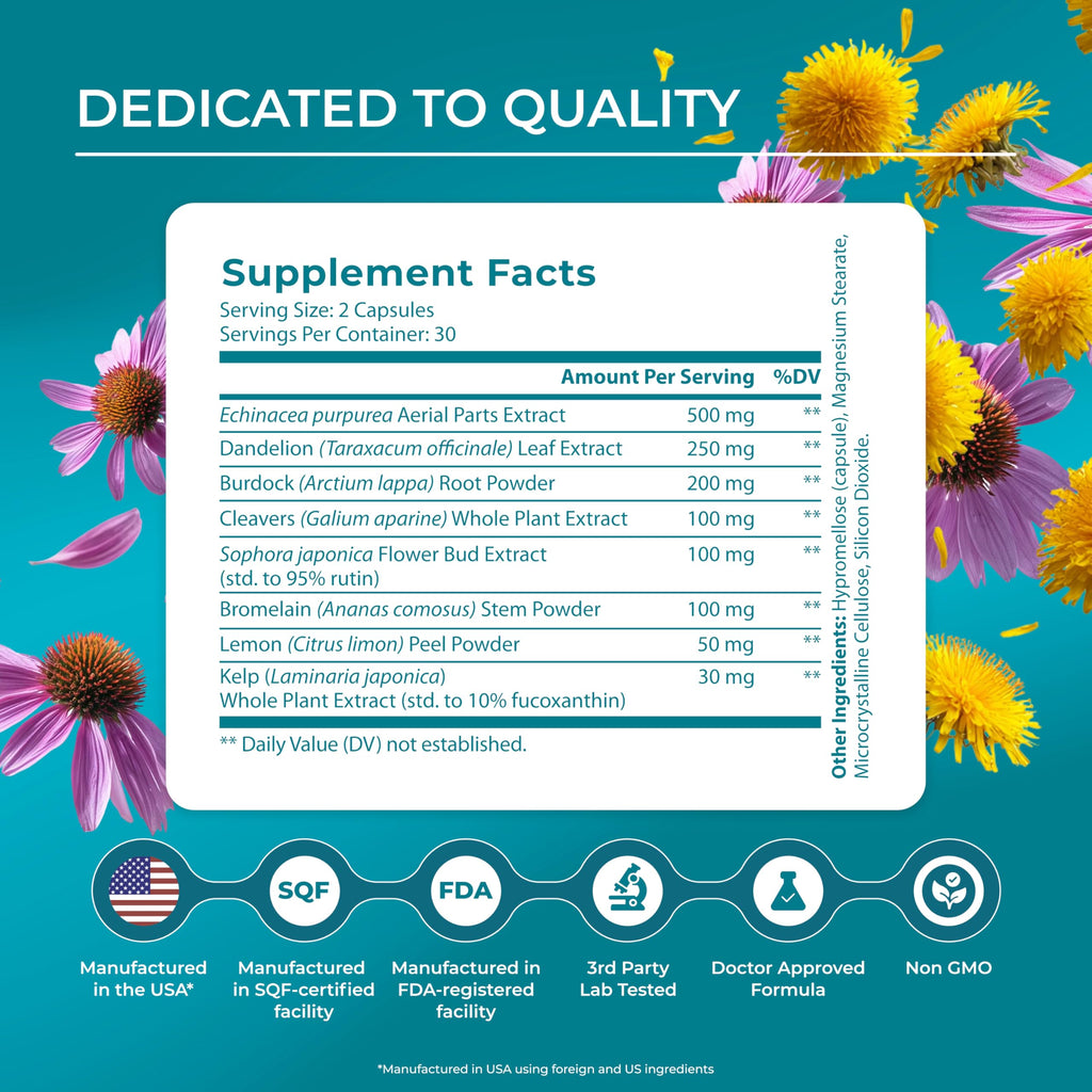 PUREHEALTH RESEARCH Lymph System Support | Lymphatic Detox

