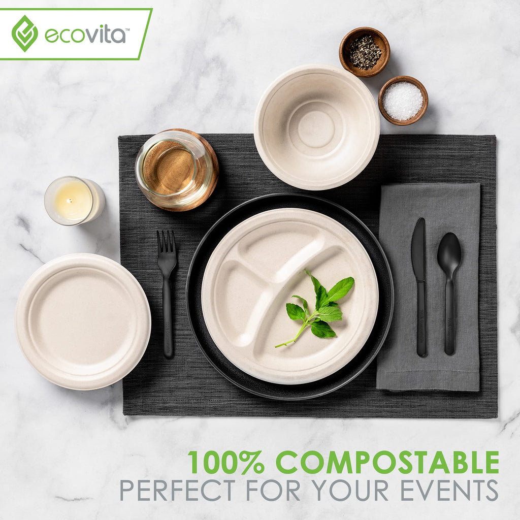 Ecovita 100% Compostable Paper Bowls Tree Free

