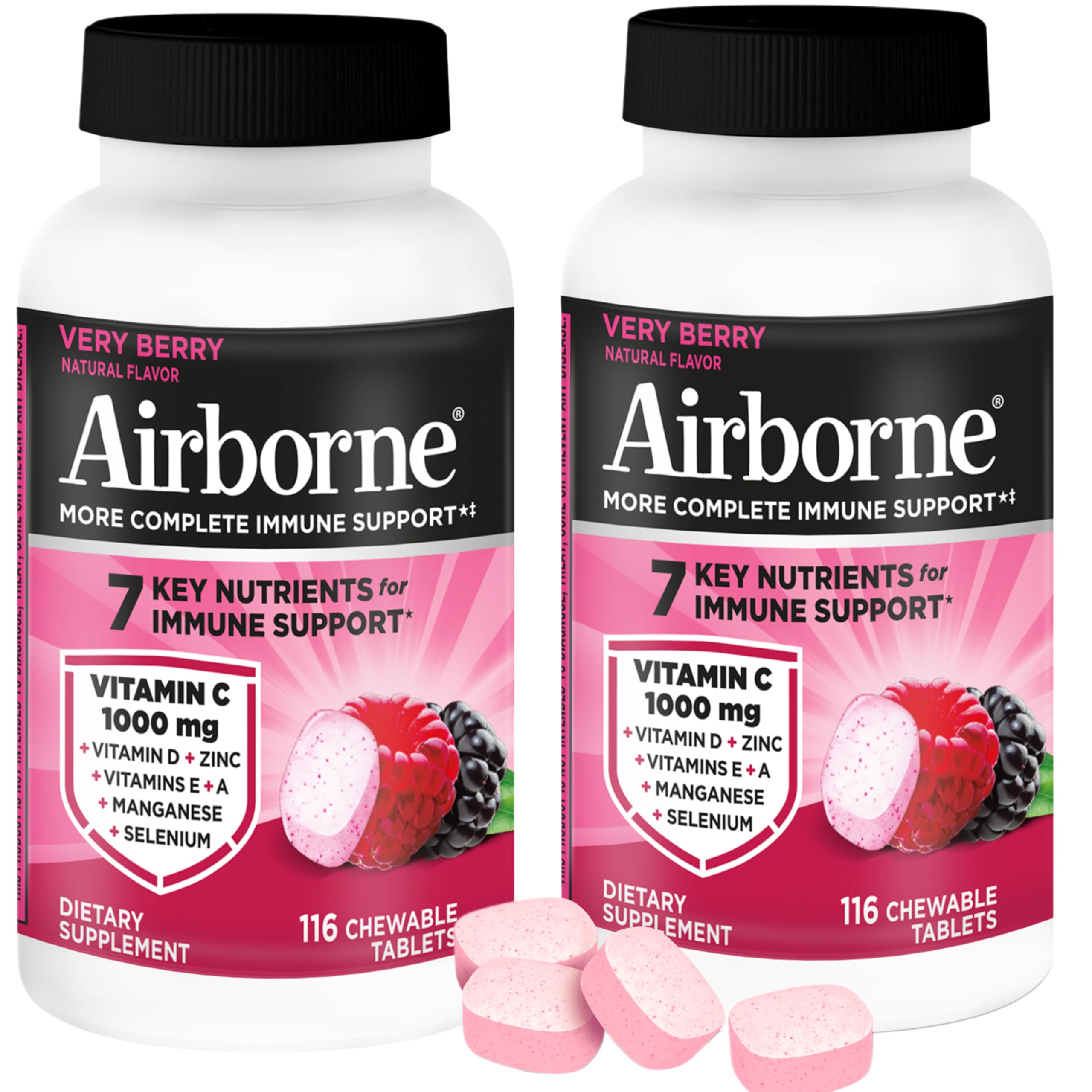 Airborne Vitamin C + Zinc Immune Support Chewables

