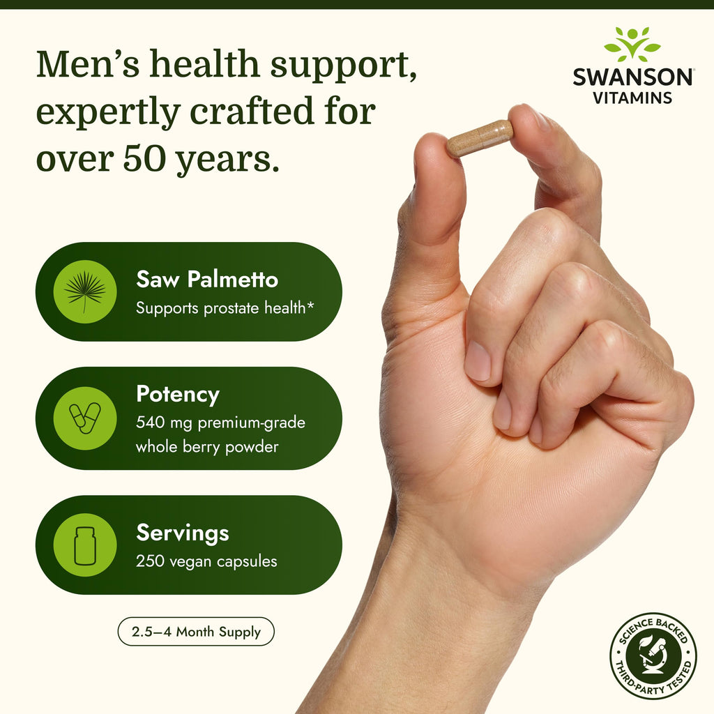 Swanson Saw Palmetto Full Spectrum Herbal Supplement

