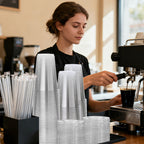 Clear Plastic Cups with Lids and Straws | Leak-Proof PET

