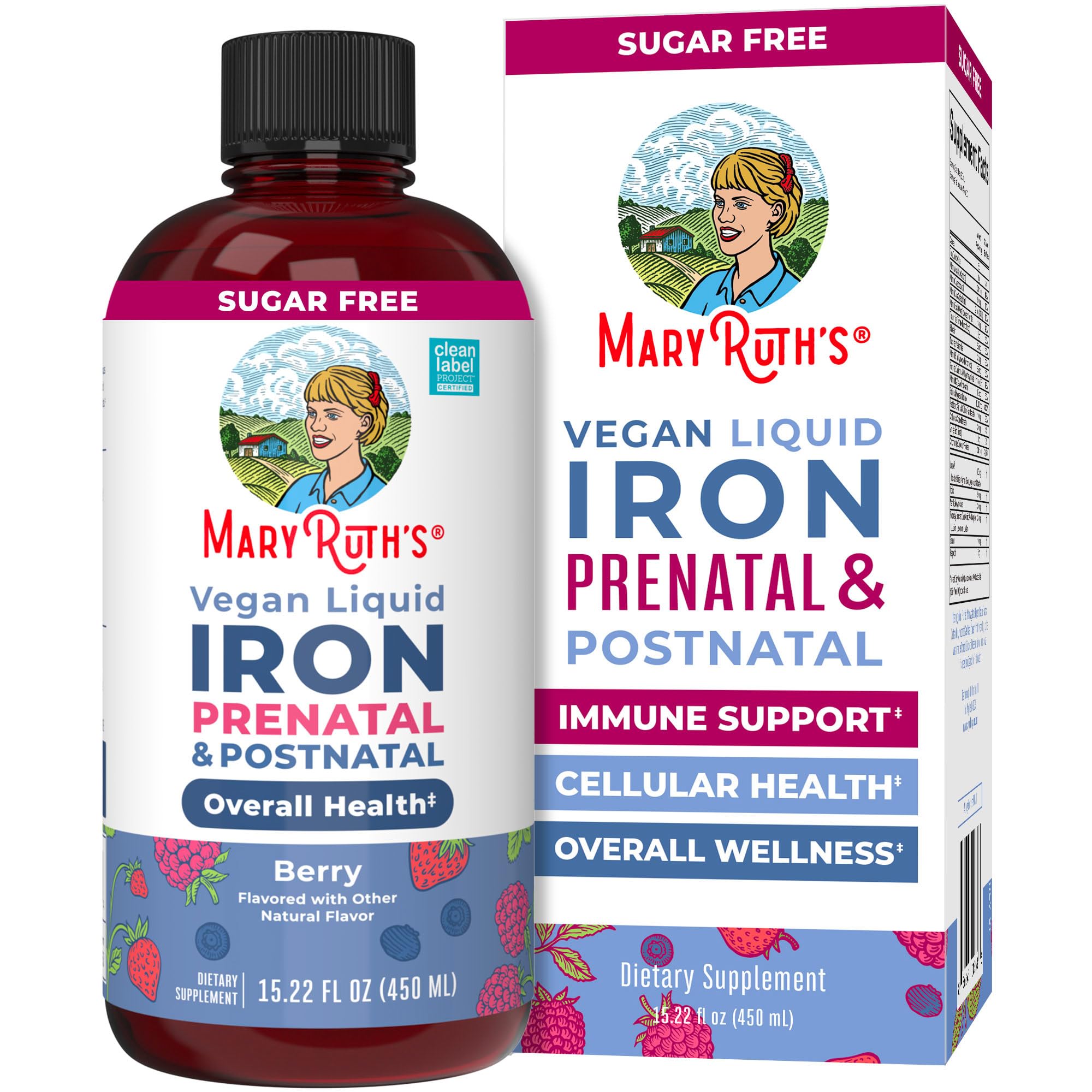 MaryRuth’s Prenatal Iron Liquid | Ferrochel Bioavailable Iron


