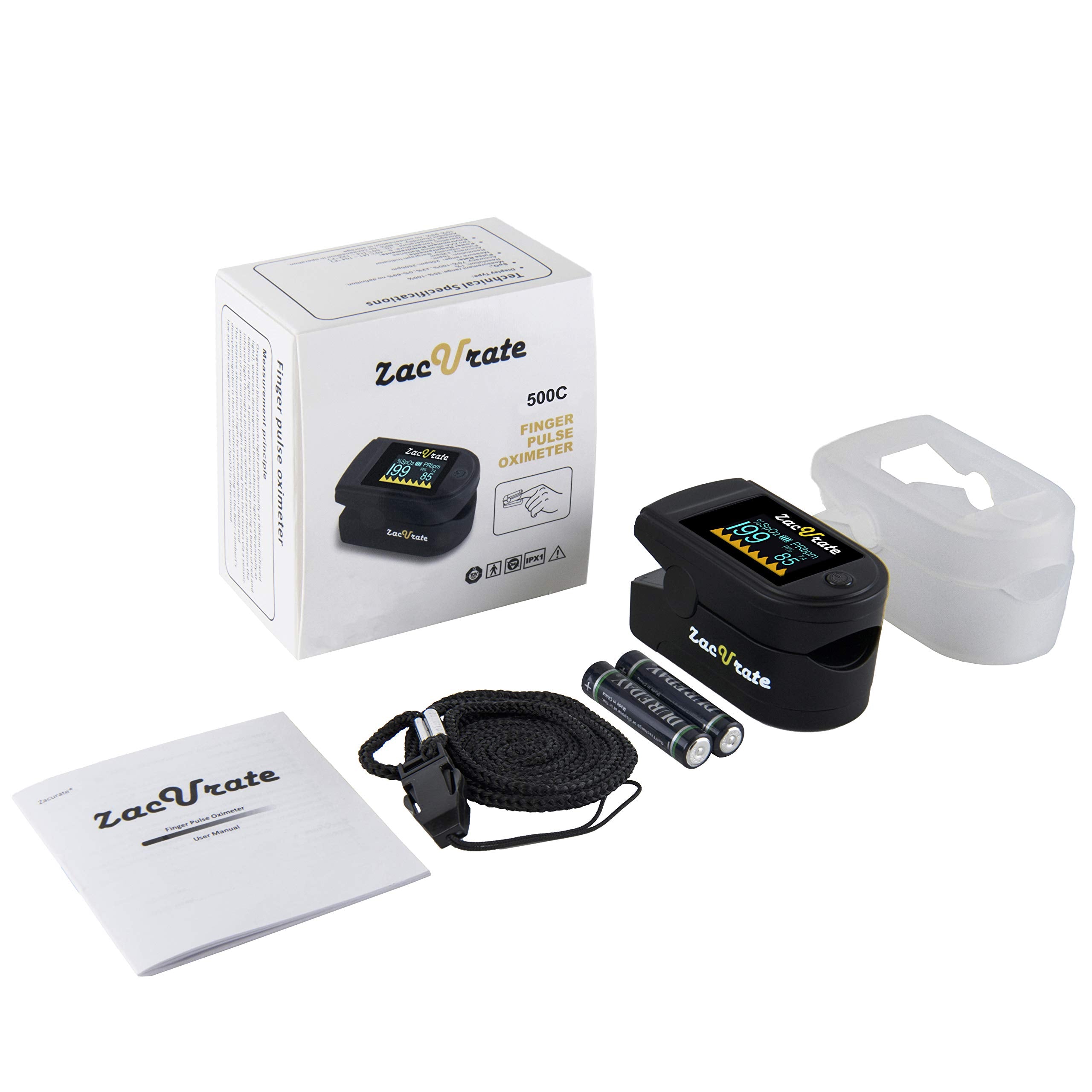 Zacurate Fingertip Pulse Oximeter for SpO2 and Pulse Rate


