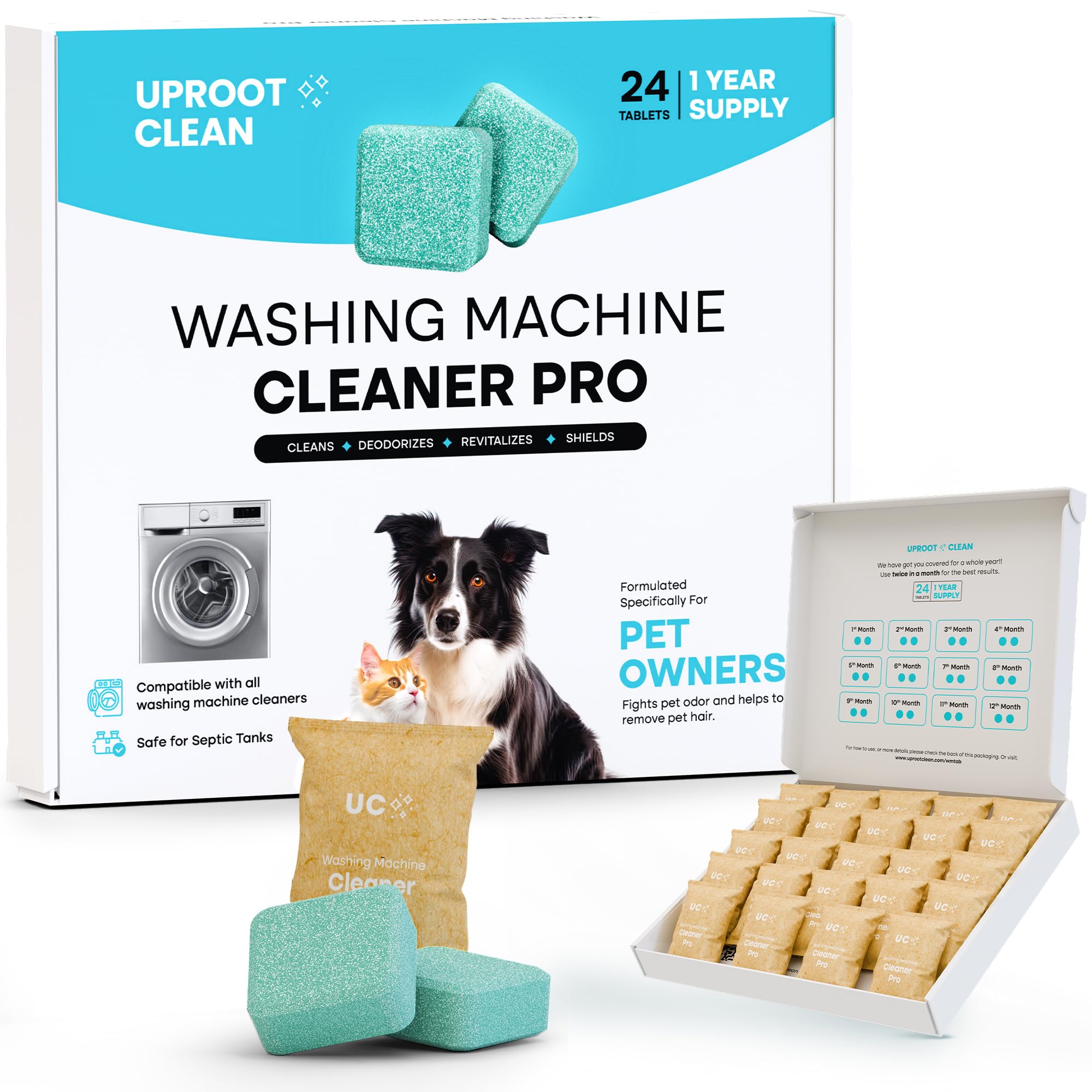 Washing Machine Cleaner Tablets | Uproot Clean

