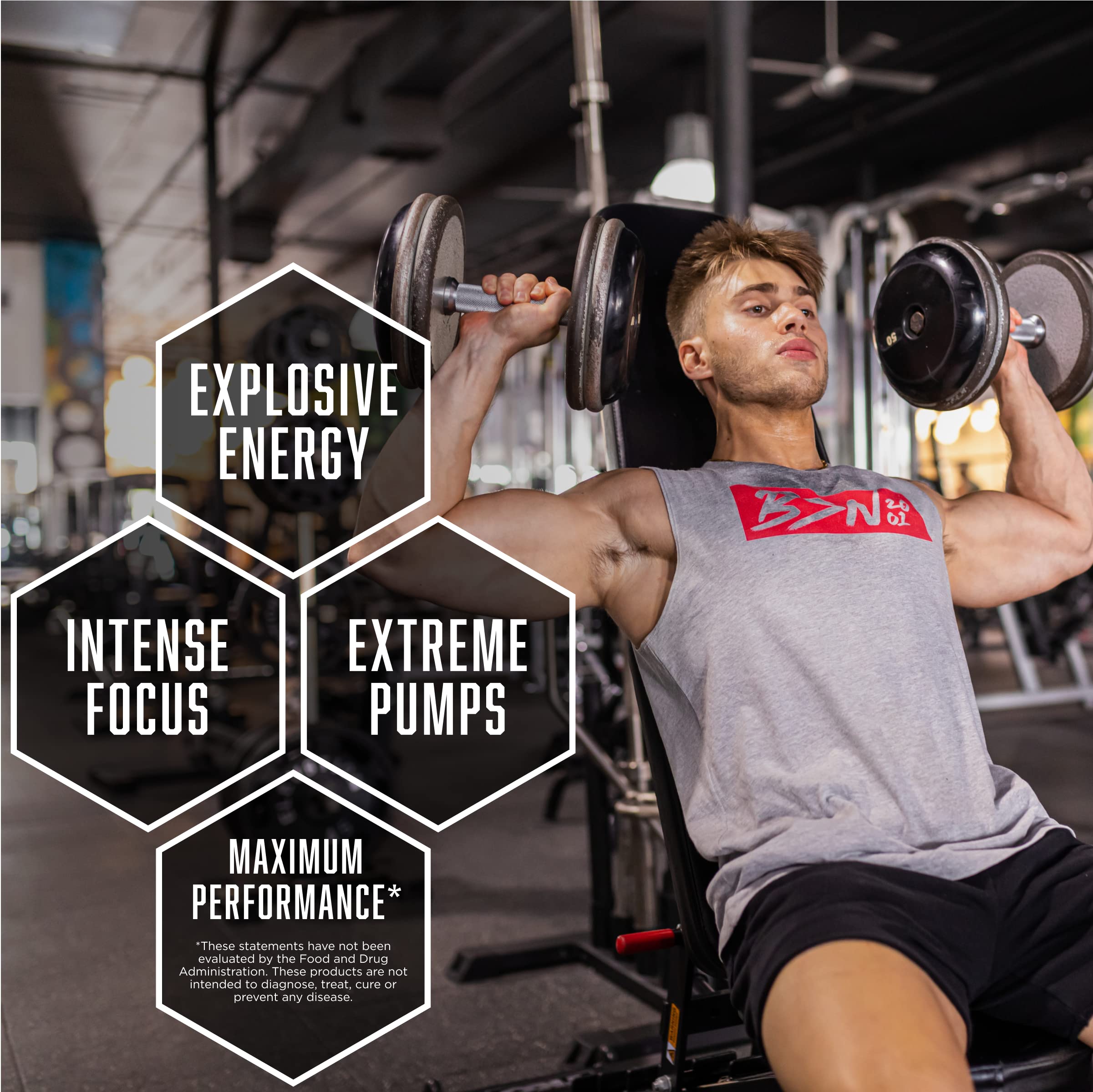 BSN N.O.-XPLODE Pre-Workout Supplement Creatine&Beta-Alanine

