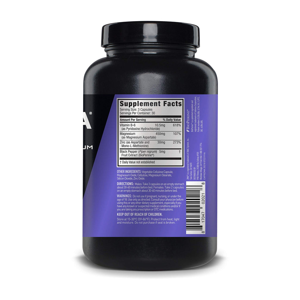 JYM ZMA Zinc Magnesium Vitamin B6 Capsules

