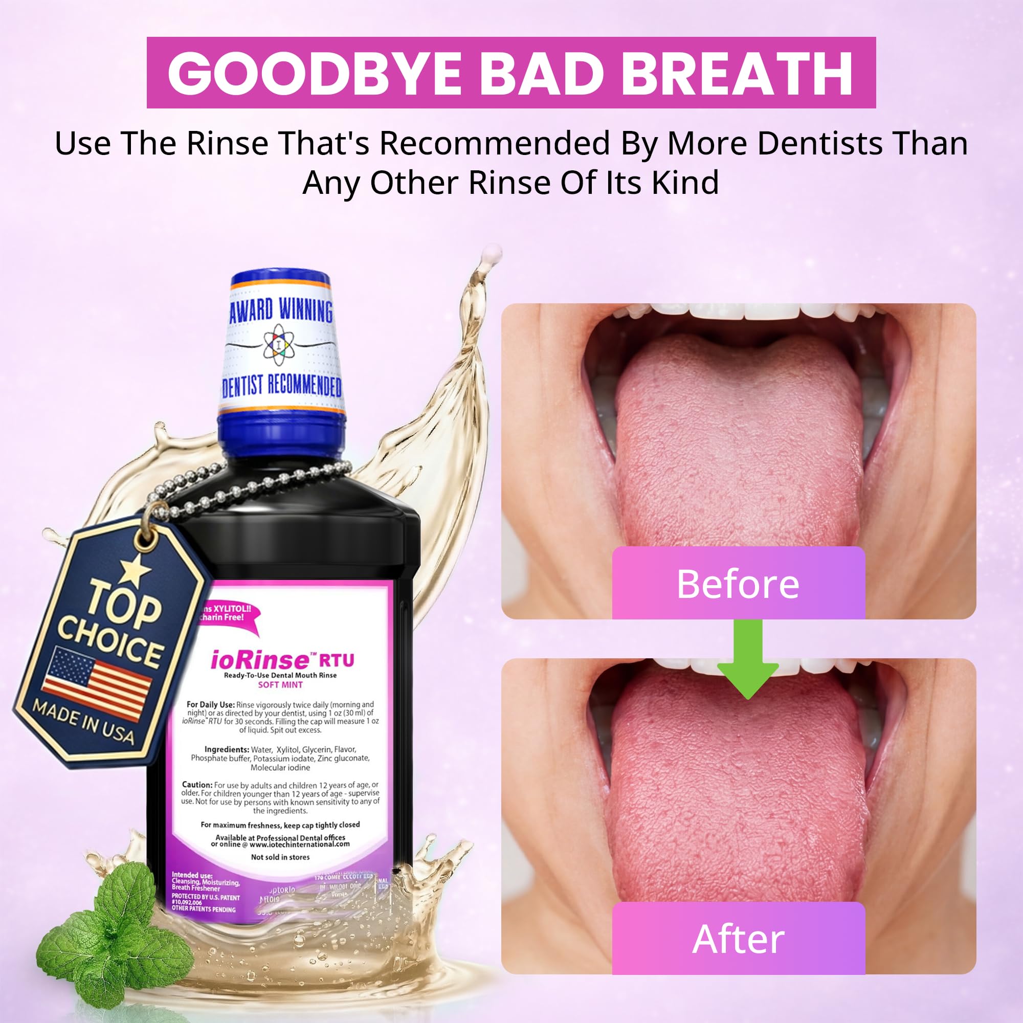 ioRinse Halitosis Mouthwash - Molecular Iodine

