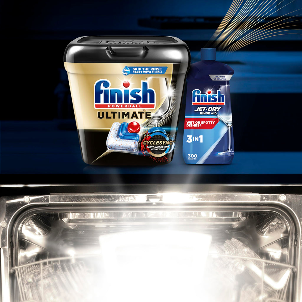 Finish Ultimate Dishwasher Pods with CycleSync Technology

