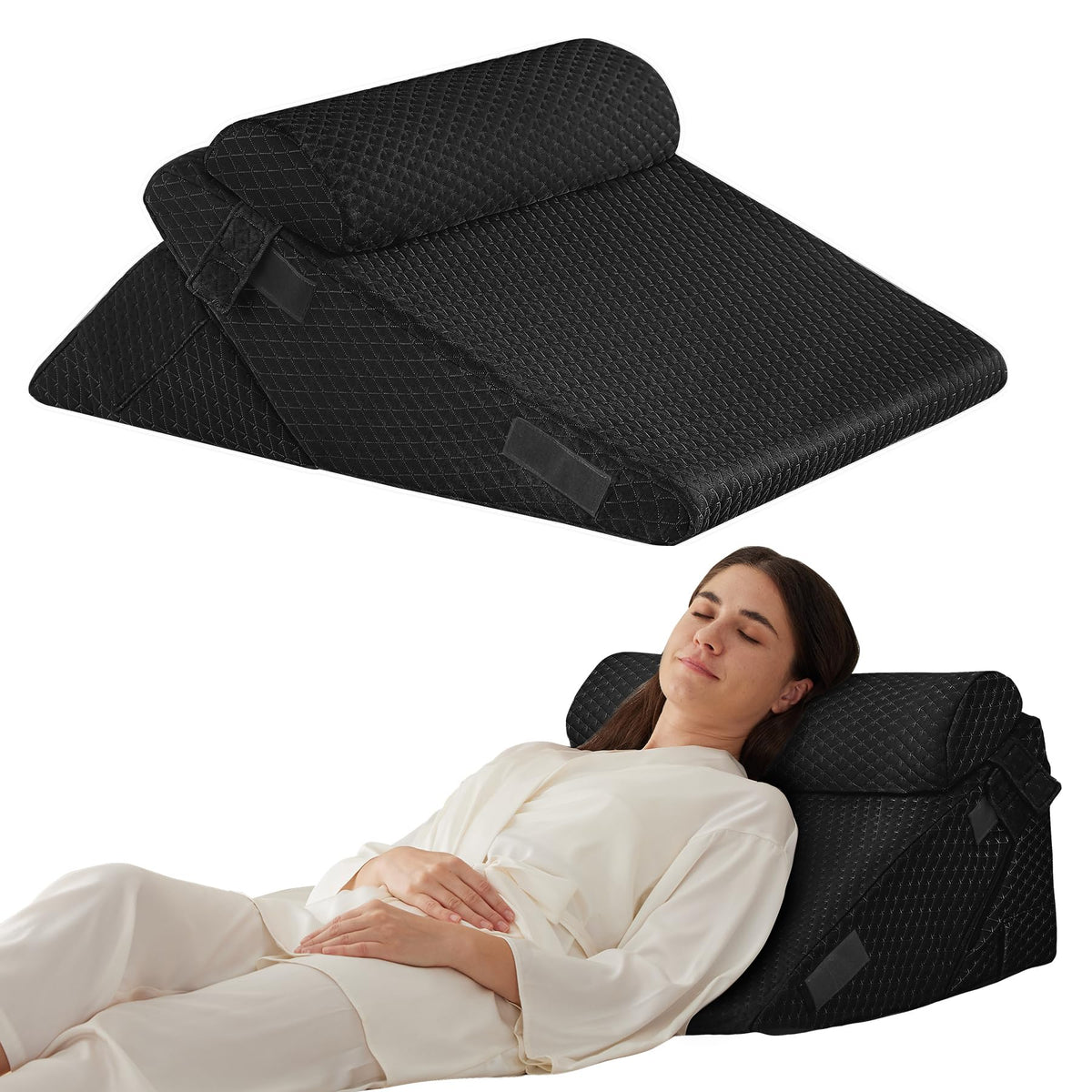 Ruqmuis 3-Piece Wedge Pillow Set for After Surgery
