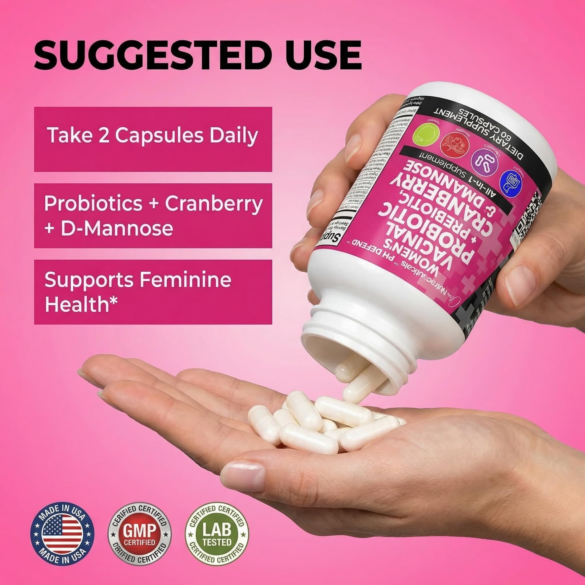 Vaginal Probiotics for Women Capsule by PH Defend pH Balance

