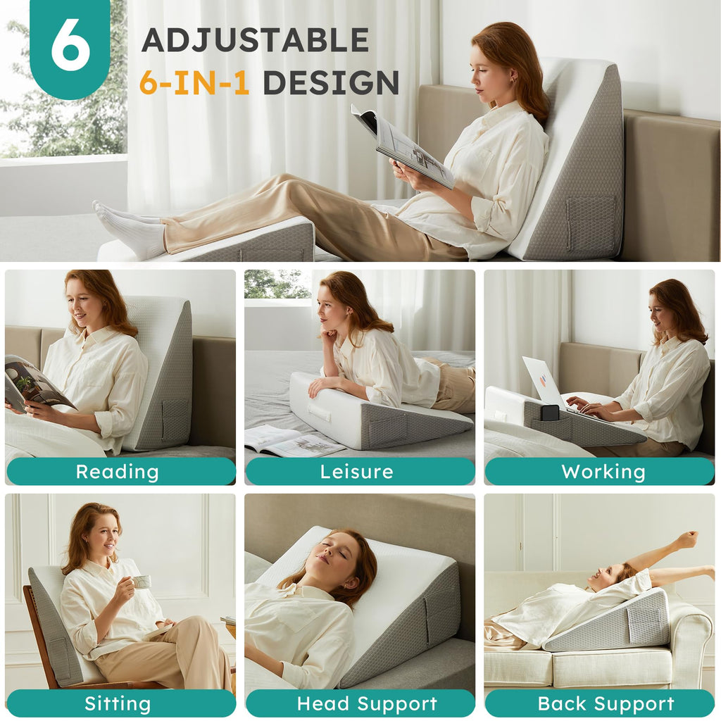 Bedluxe Wedge Pillow for Reflux Relief and Comfort

