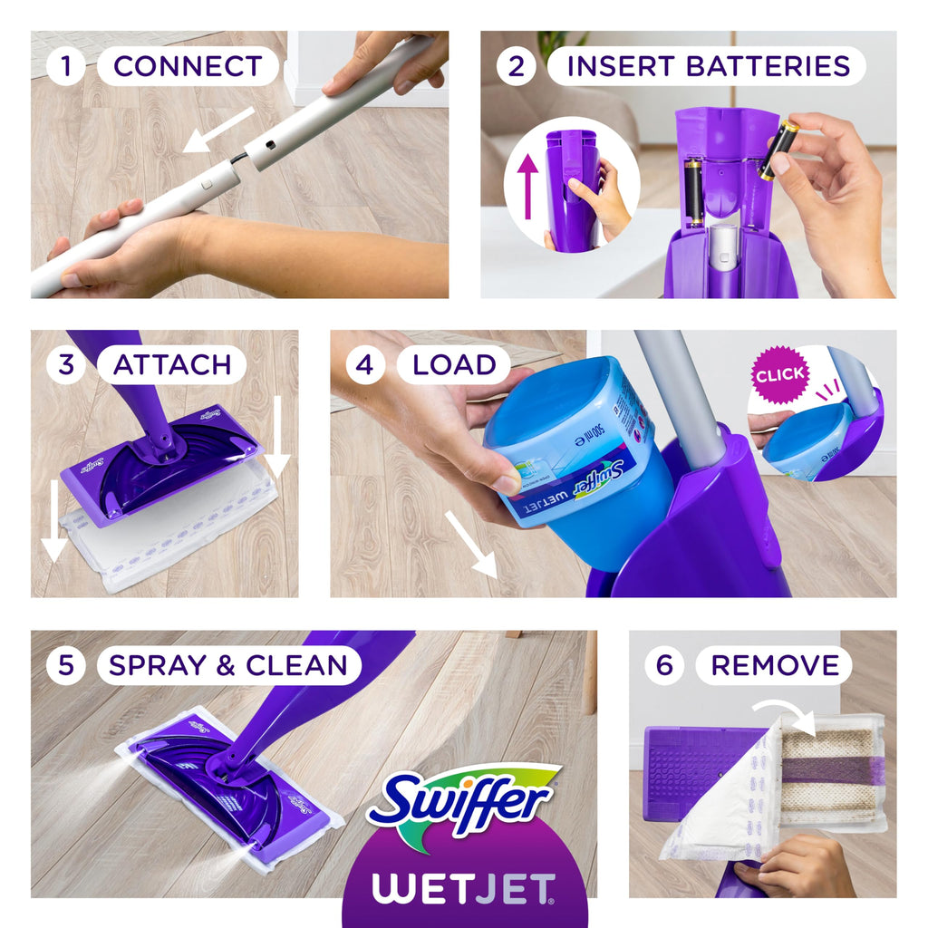Swiffer WetJet Hardwood and Floor Spray Mop Starter Set

