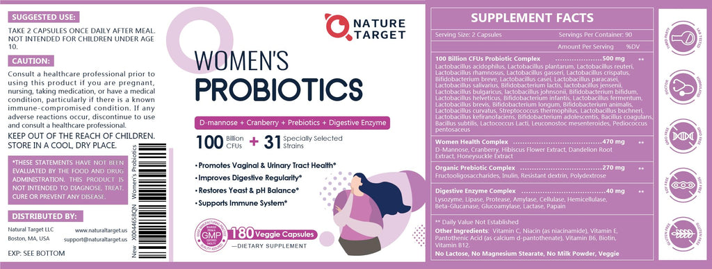 Nature Target Probiotics for Women - Digestive Support

