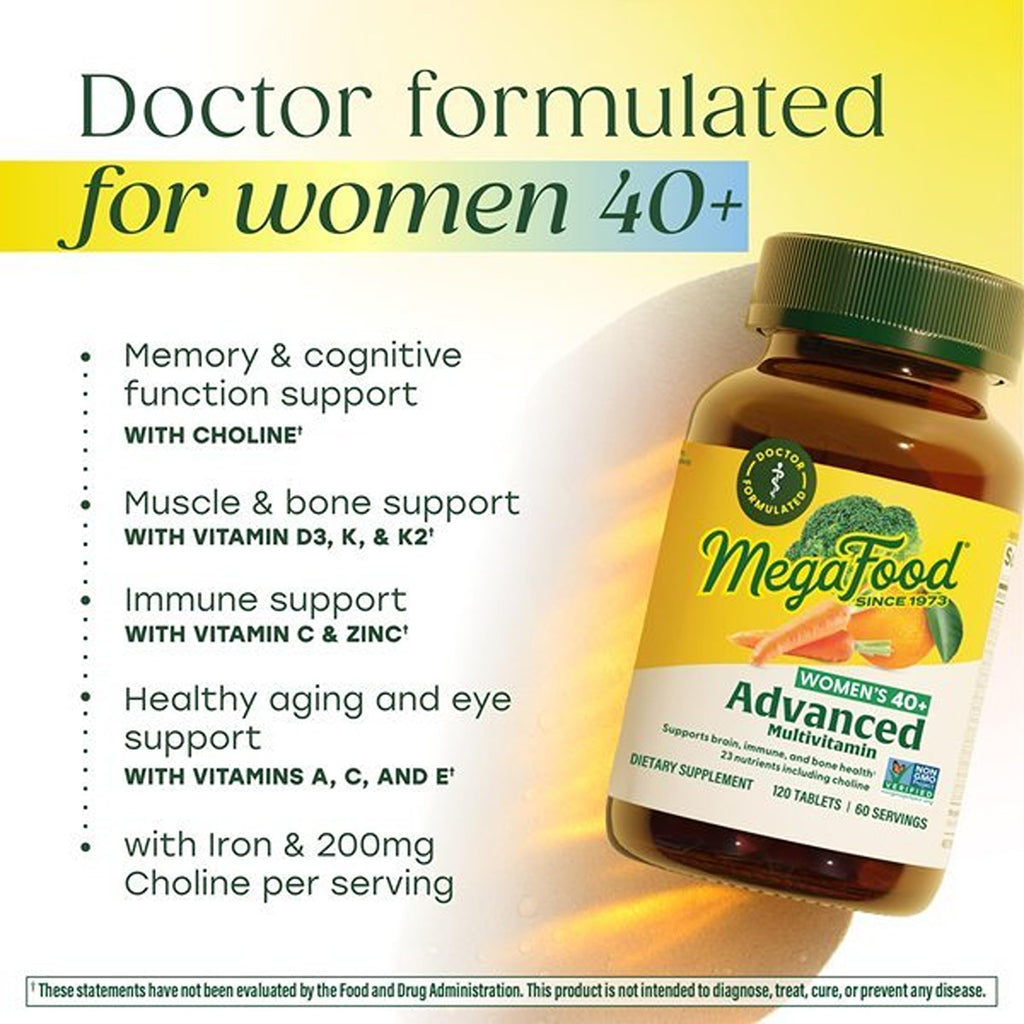 MegaFood Women's 40+ Multivitamin - Real Food, Vegetarian


