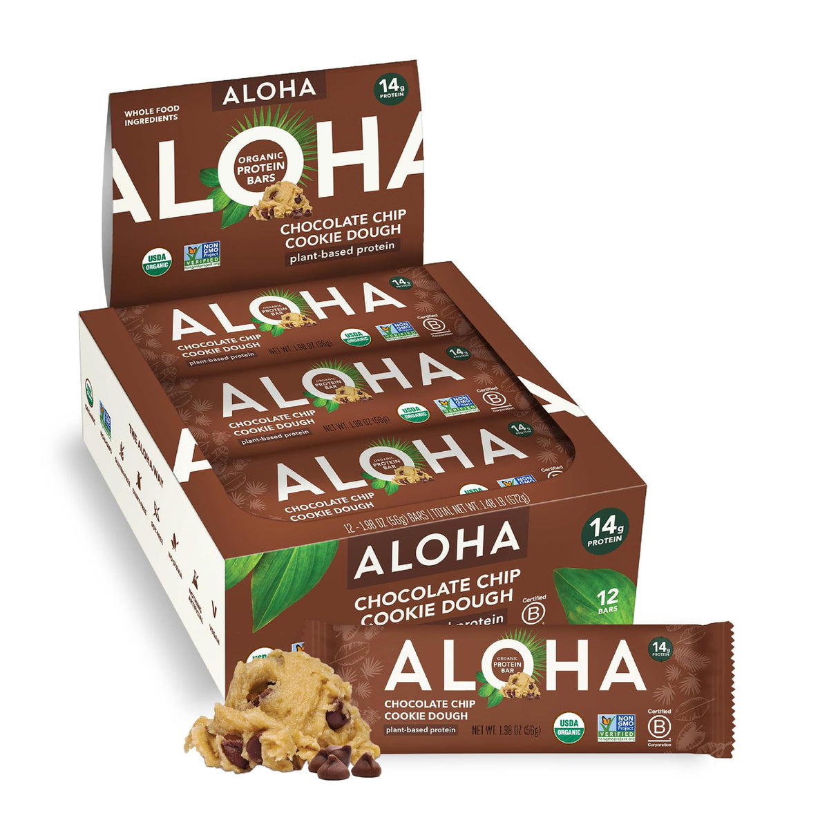 ALOHA Organic Plant Based Protein Bars