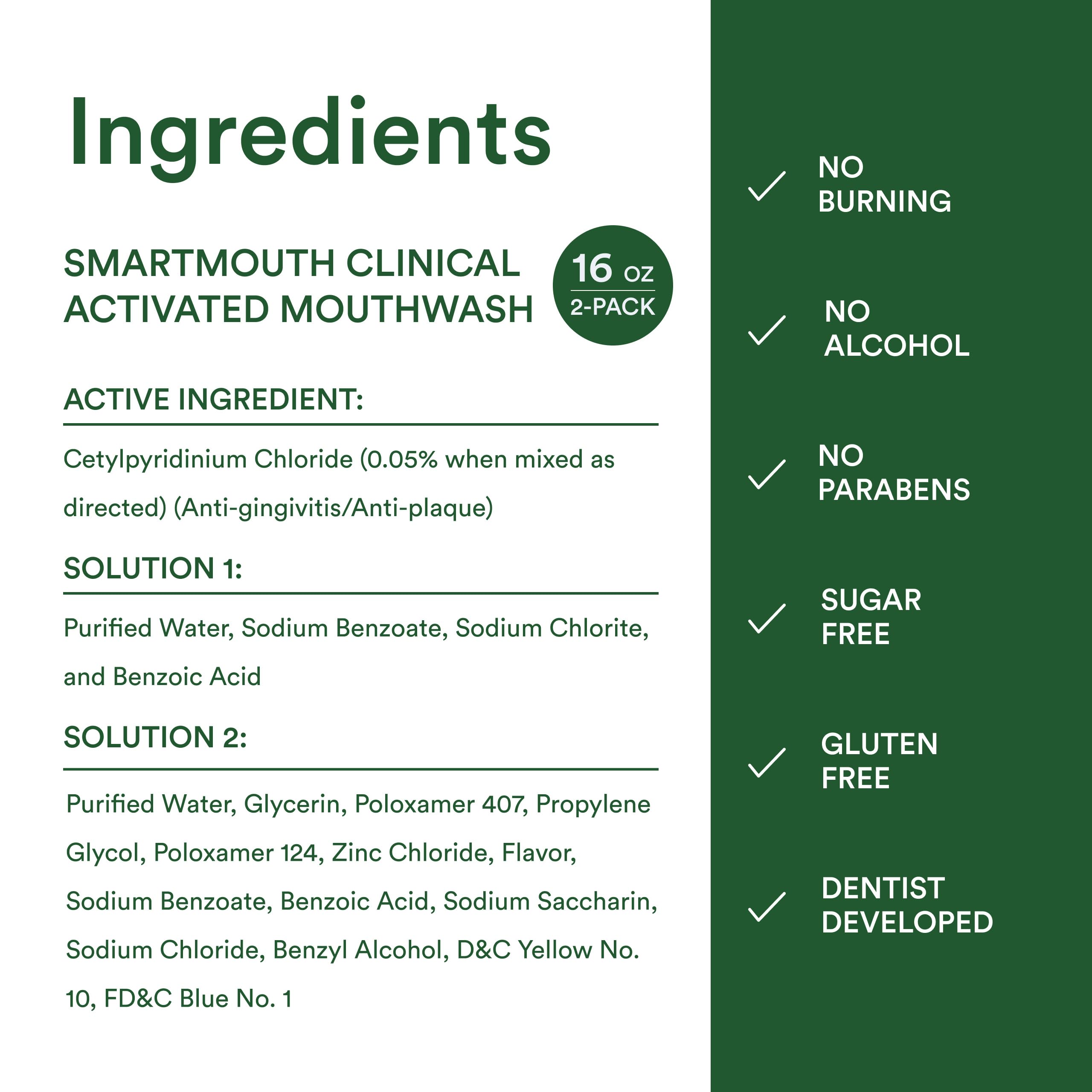 SmartMouth Clinical Zinc Activated Mouthwash for Gum Health

