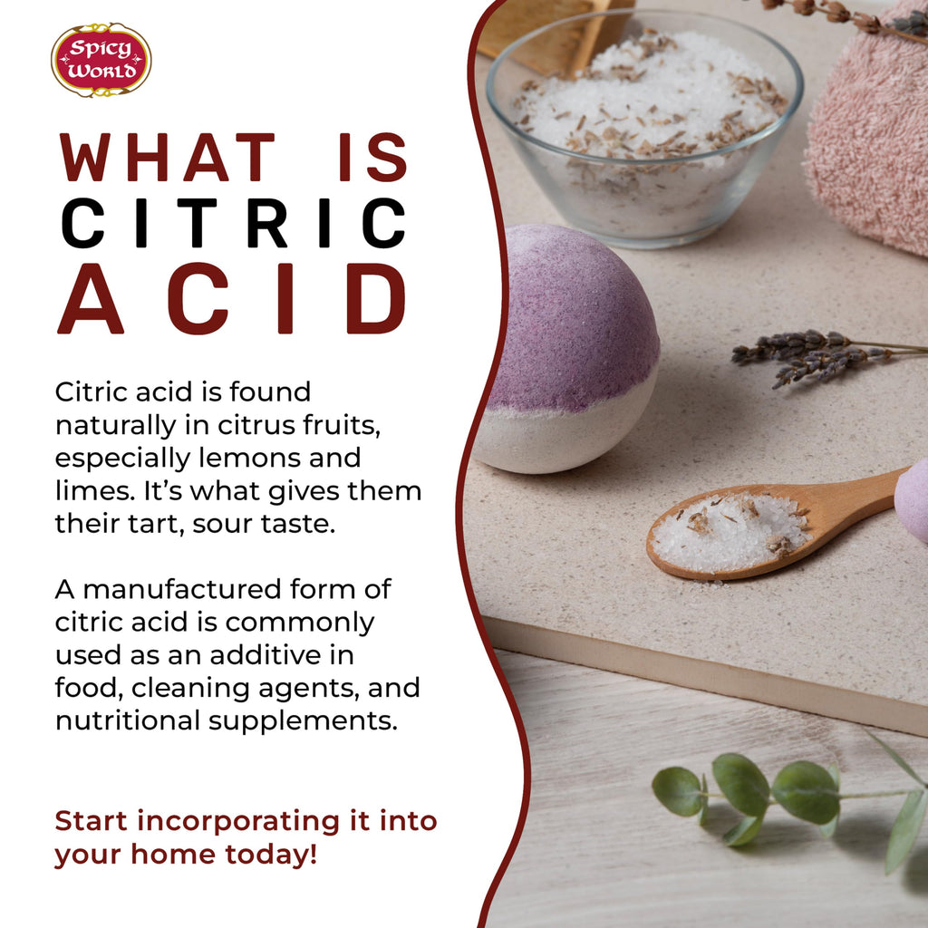 Pure Citric Acid Powder Food Grade Non-GMO by Spicy World

