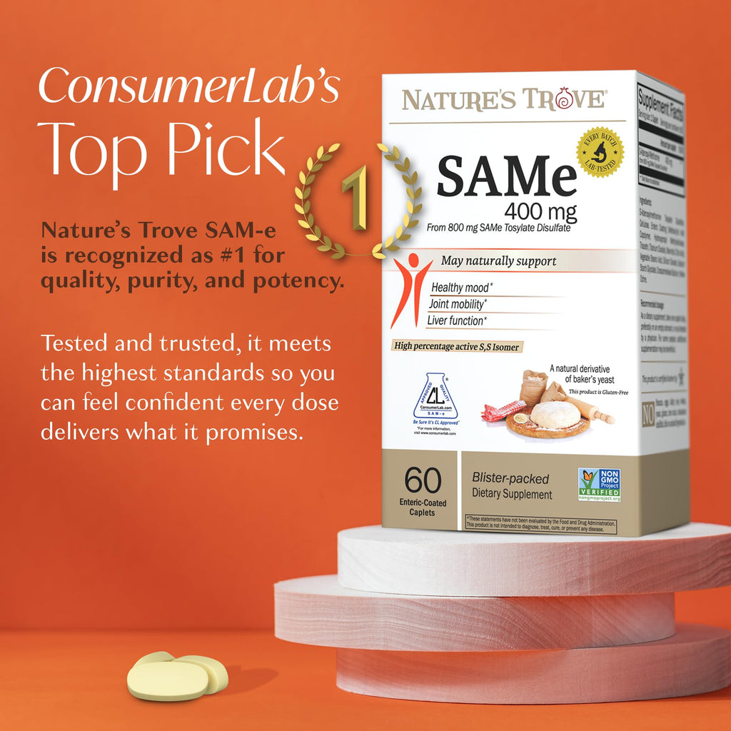 Nature's Trove SAM-e 400 mg Enteric Caplets

