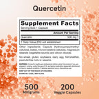 Jarrow Formulas Quercetin 500 mg Vegan Capsules

