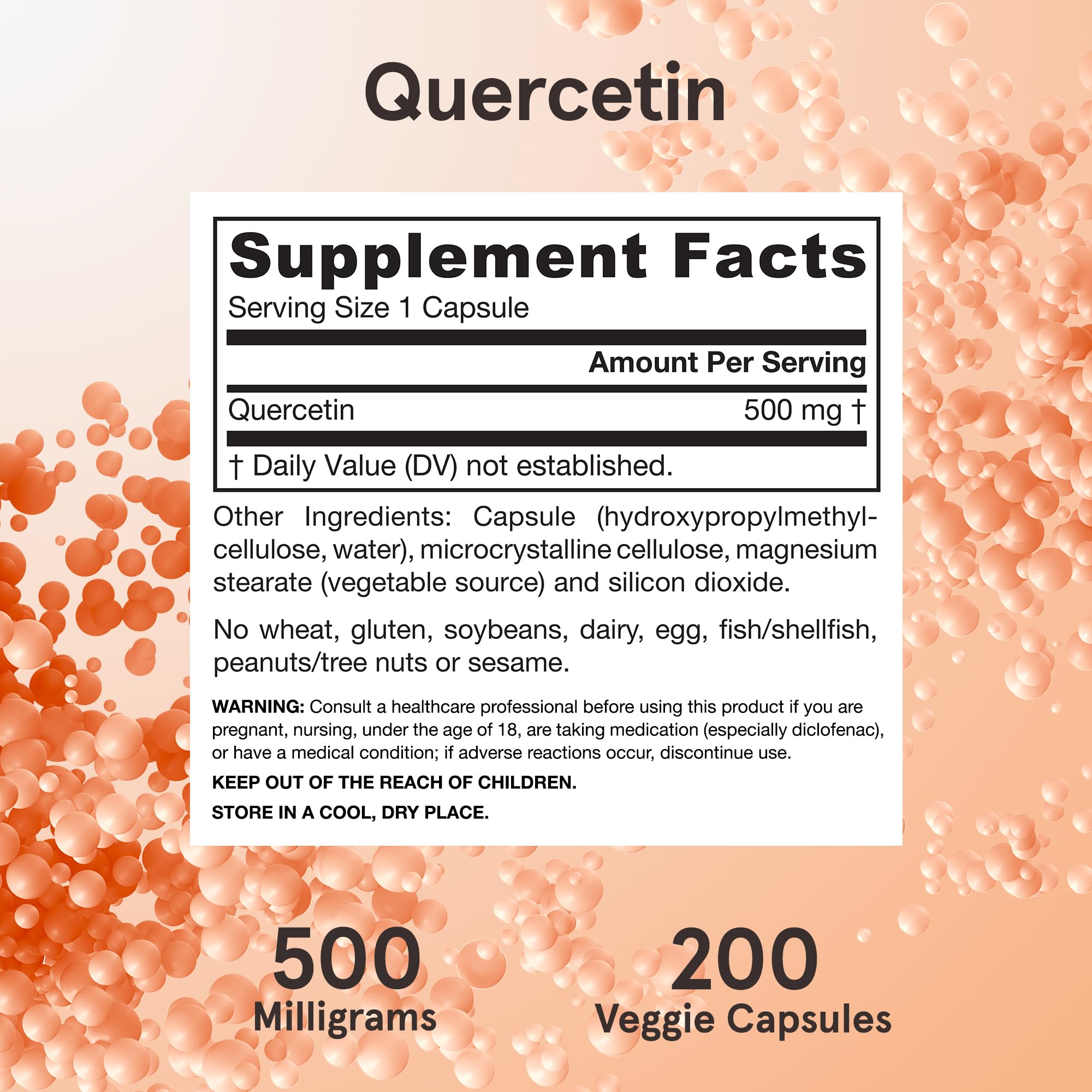 Jarrow Formulas Quercetin 500 mg Vegan Capsules

