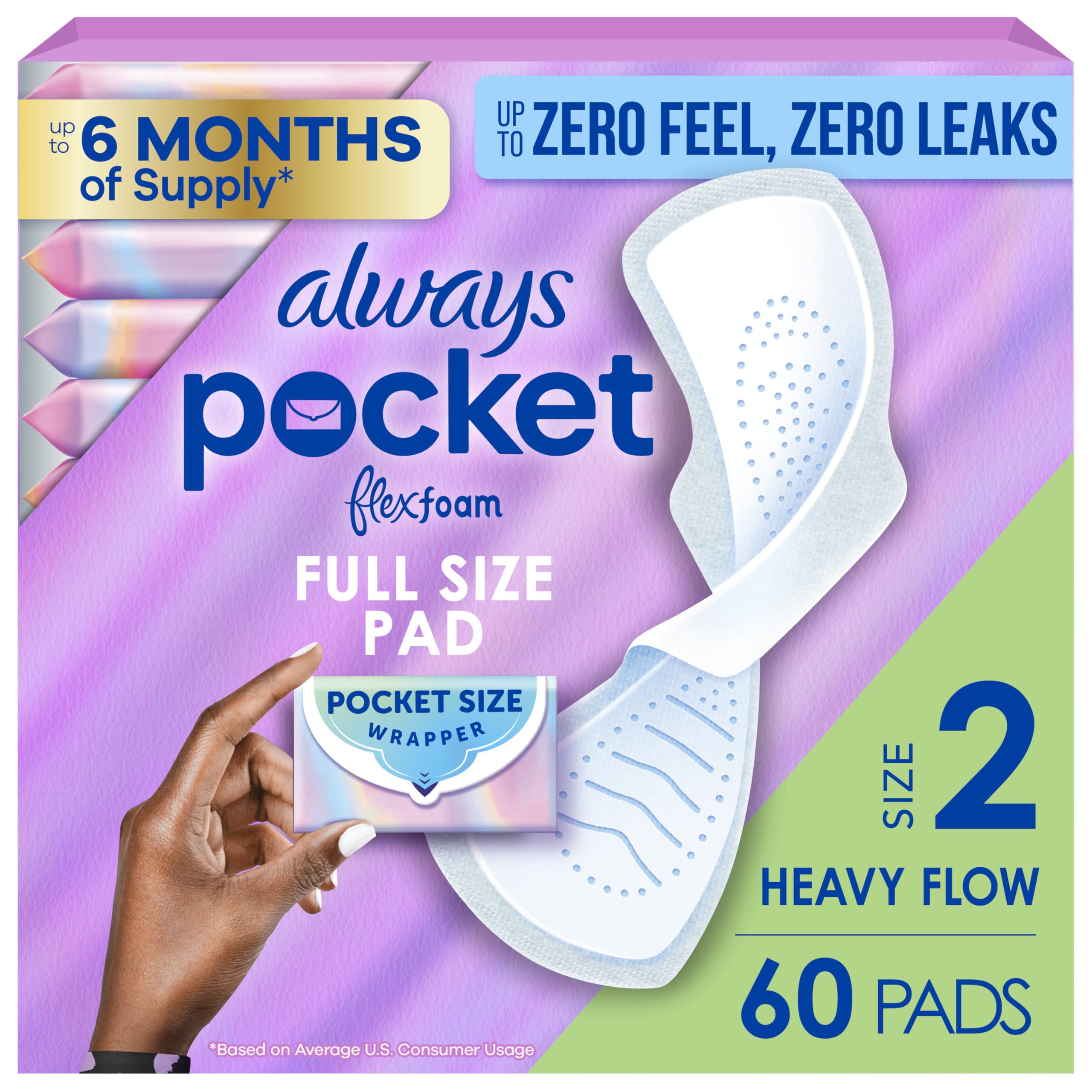 Always Feminine Pads Pocket FlexFoam with Wings

