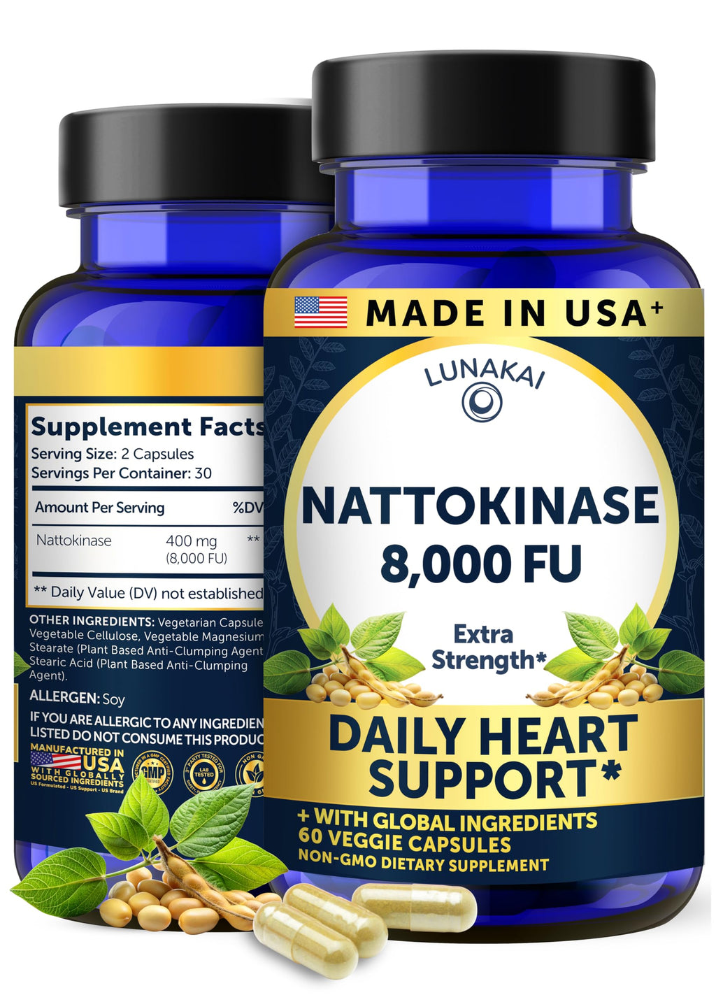 Lunakai Nattokinase Supplement for Heart and Circulation

