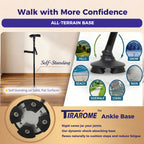 TIRAROME 3-in-1 Folding Walking Cane with Alarm

