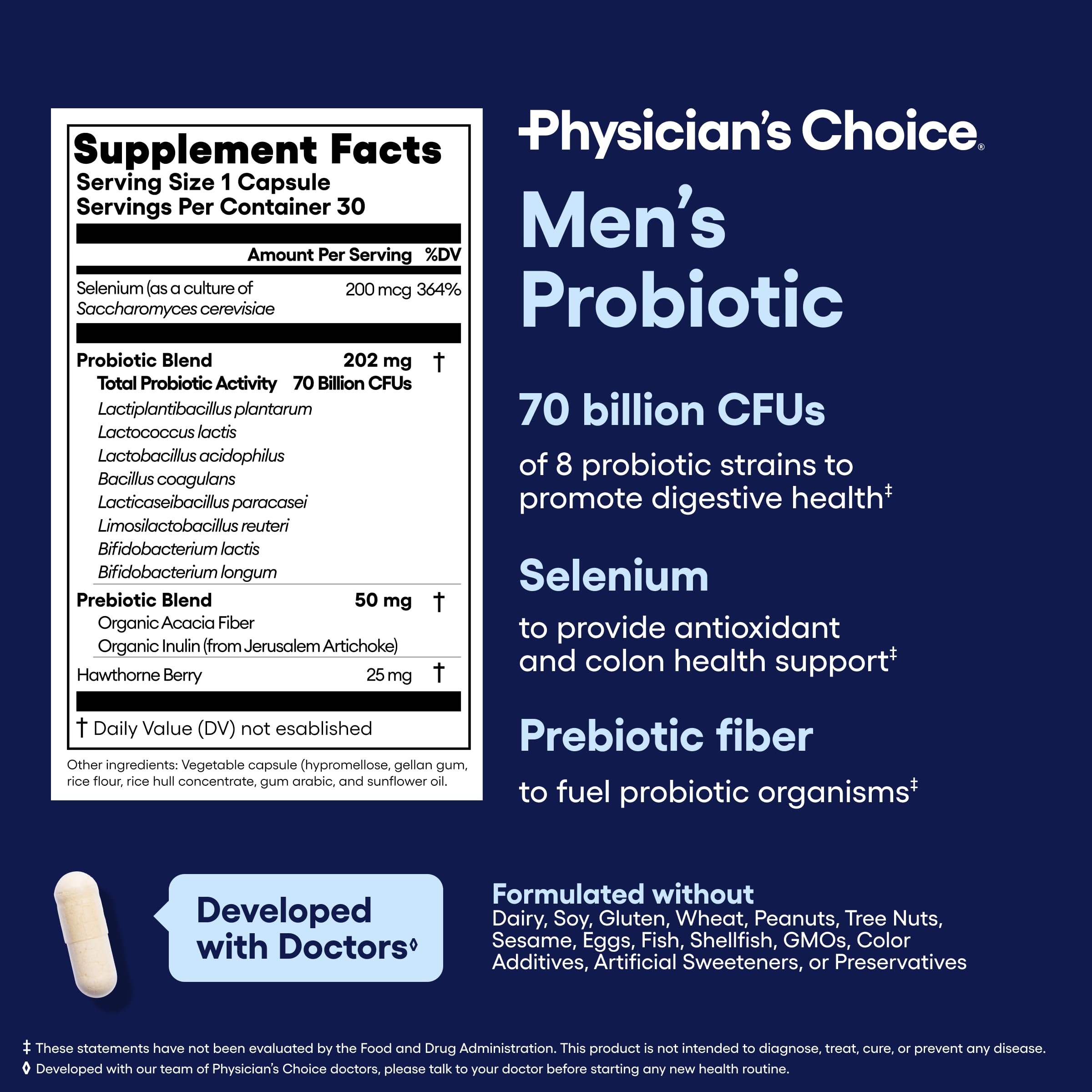 Physician's Choice Probiotics for Men | Digestive Health

