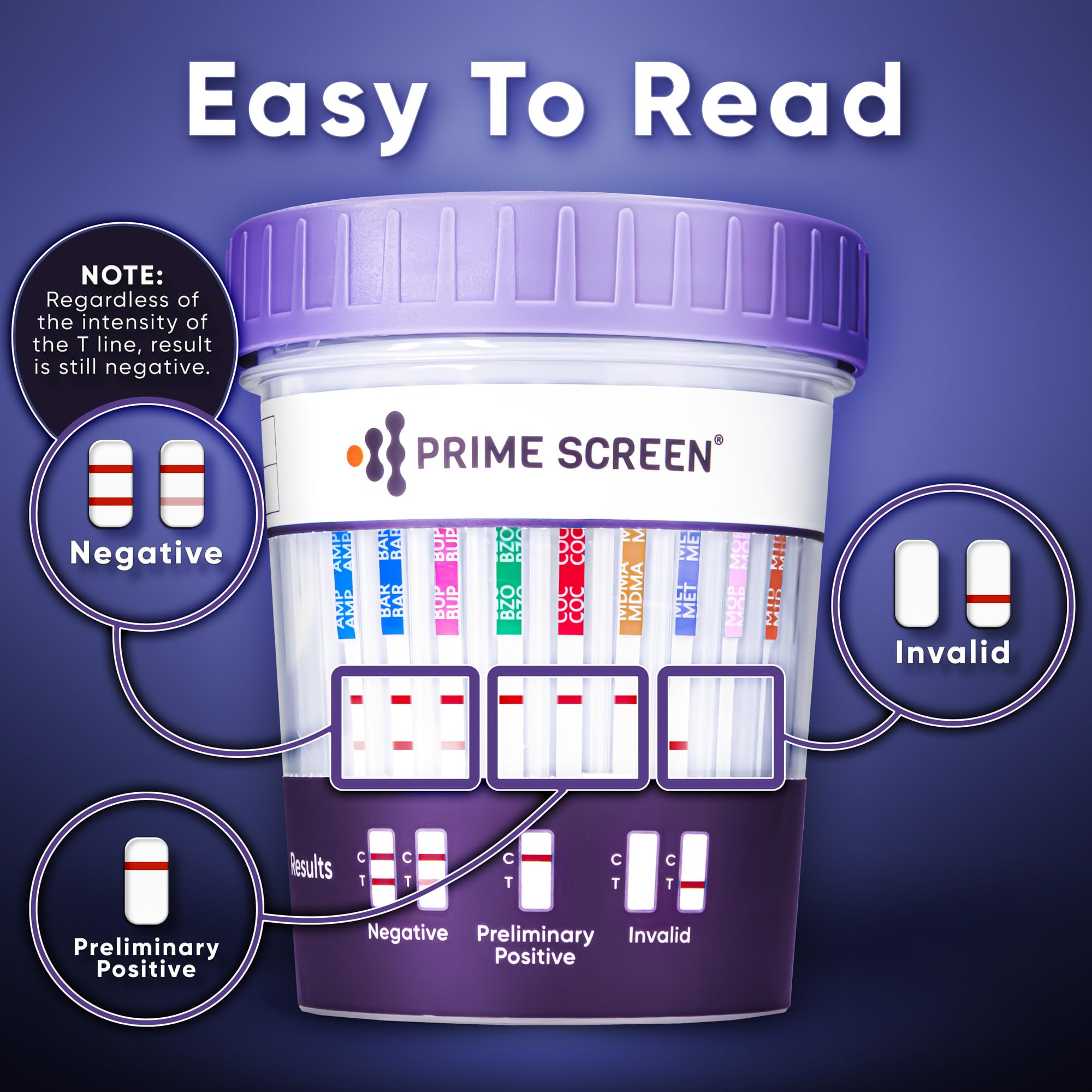 Prime Screen Urine Drug Test Cup for Home Use

