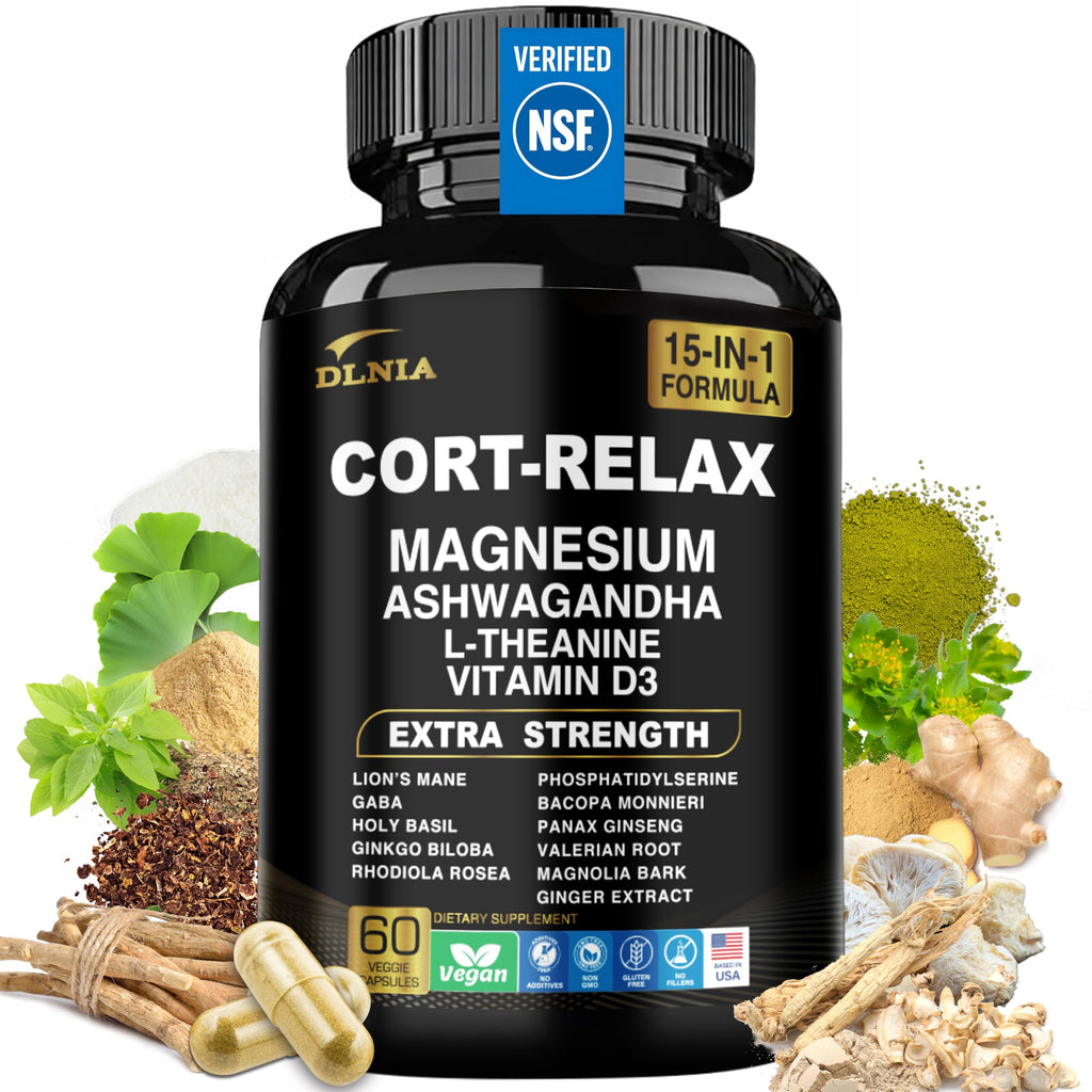DLNIA Cortisol Support Supplement | Plant-Based Wellness

