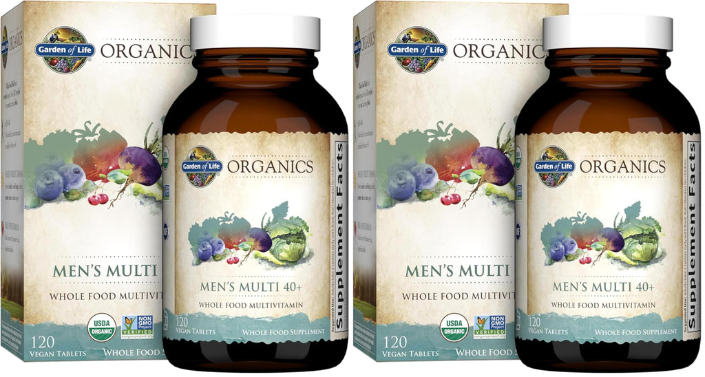 Garden of Life Organics Men's Multivitamin 40+ - Vegan Organic Whole-Food Formula