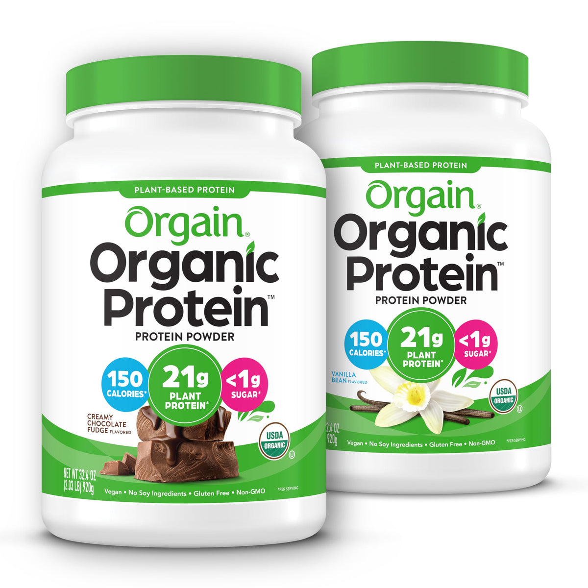 Orgain Organic Vegan Protein Powder - Plant-Based Protein for Shakes & Smoothies